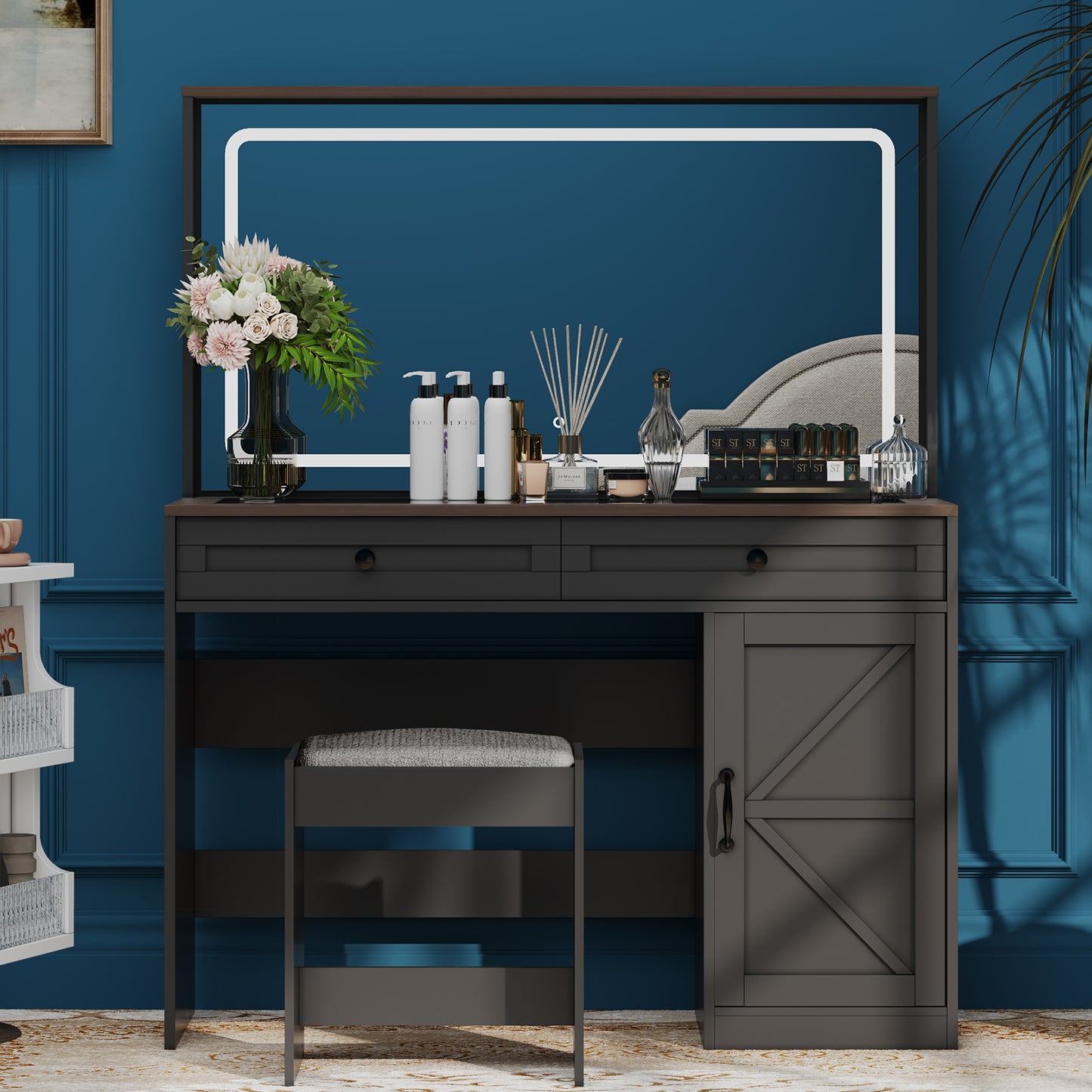 Irvington Craftsman Makeup Vanity
