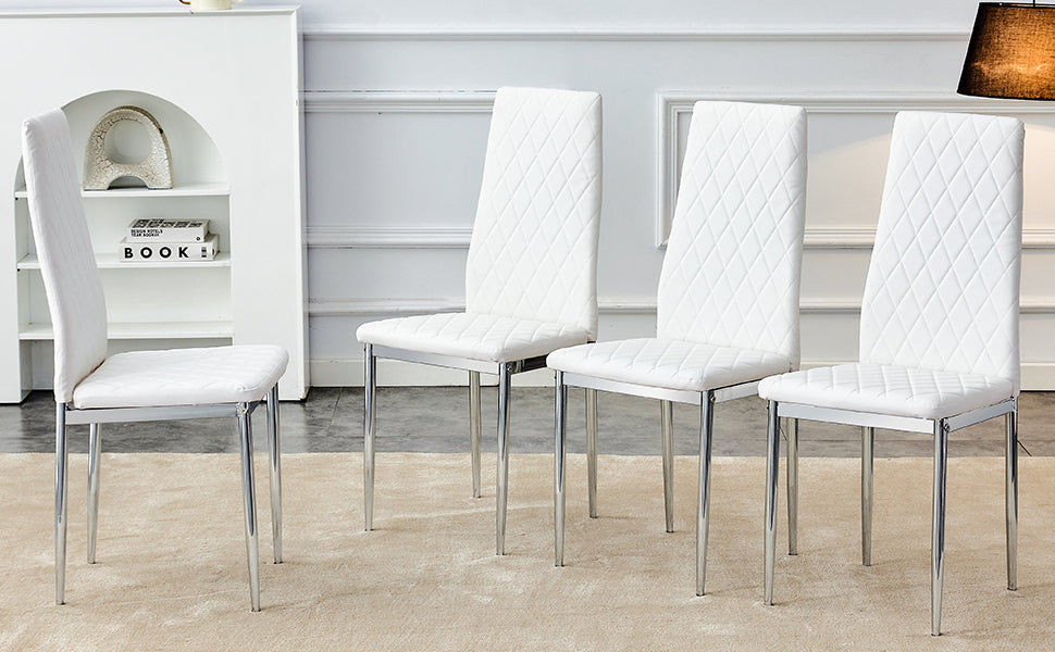 Jiron Modern Grid High-Back Chair Set