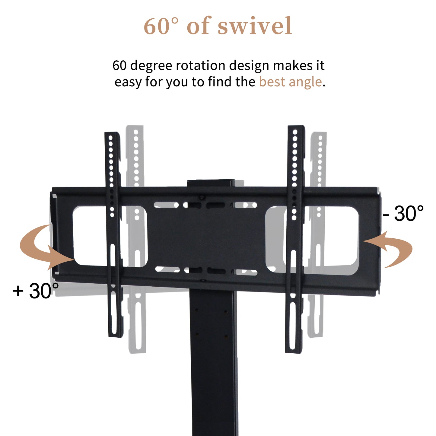 Westport Modern Swivel Glass TV Stand