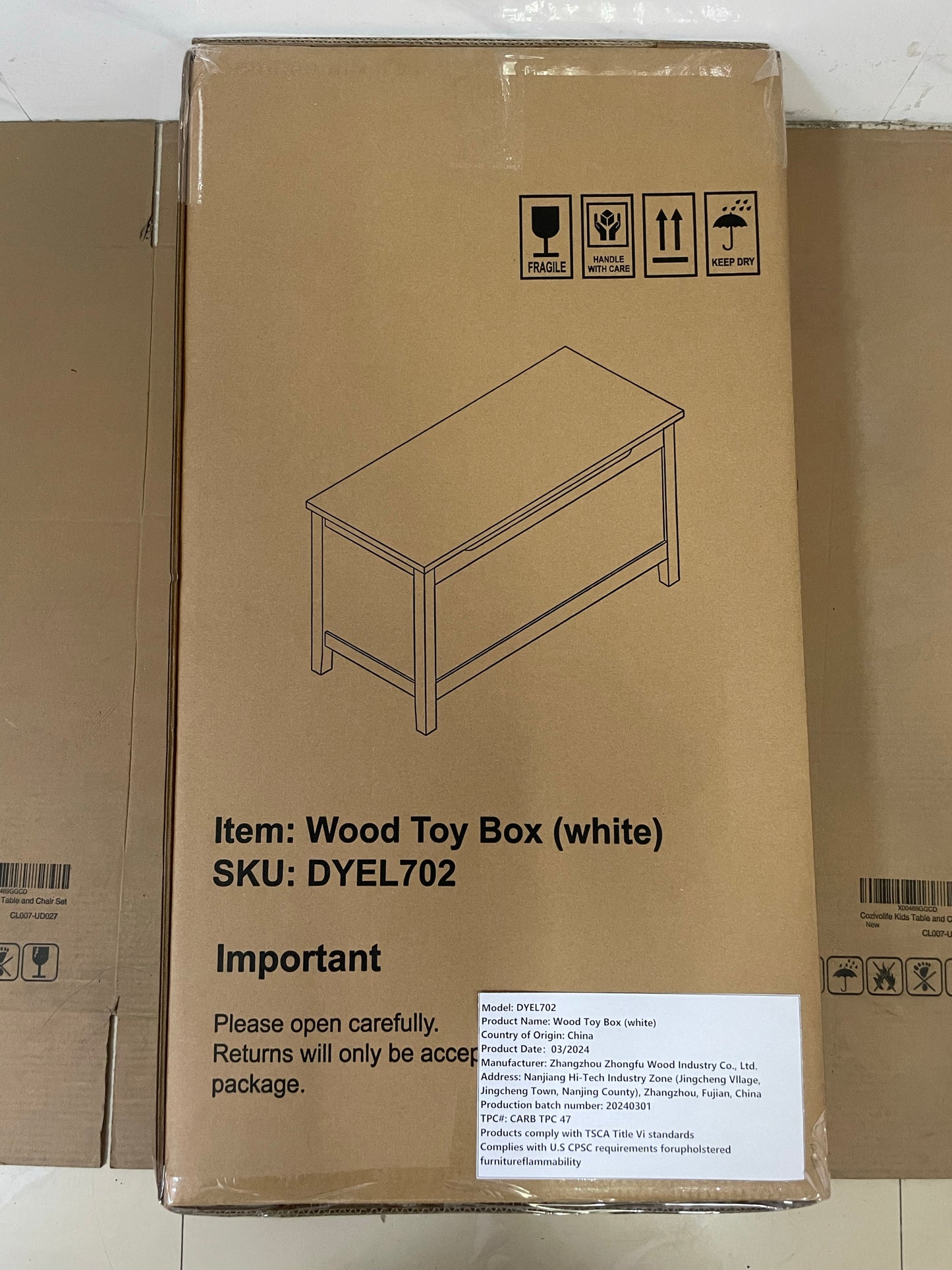 Sonoma Craftsman Wooden Toy Box Storage