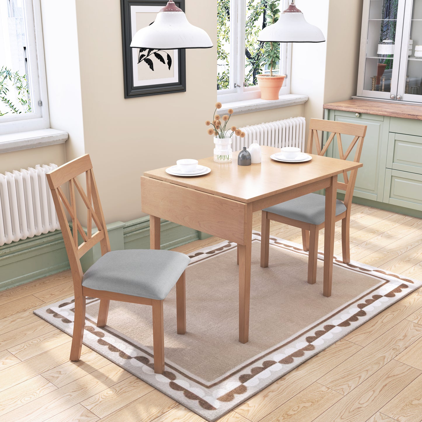 Westport Modern Leaf Kitchen Dining Set