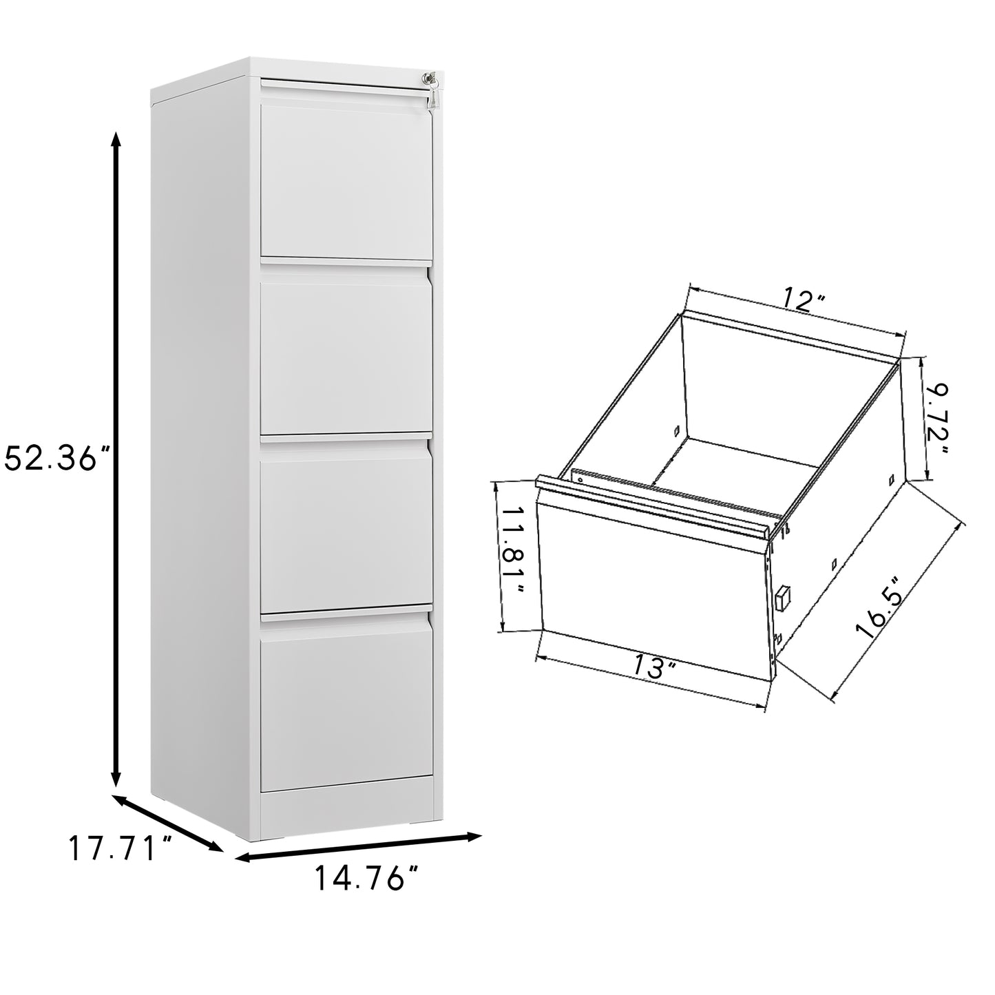 Emery Modern Vertical File Cabinet