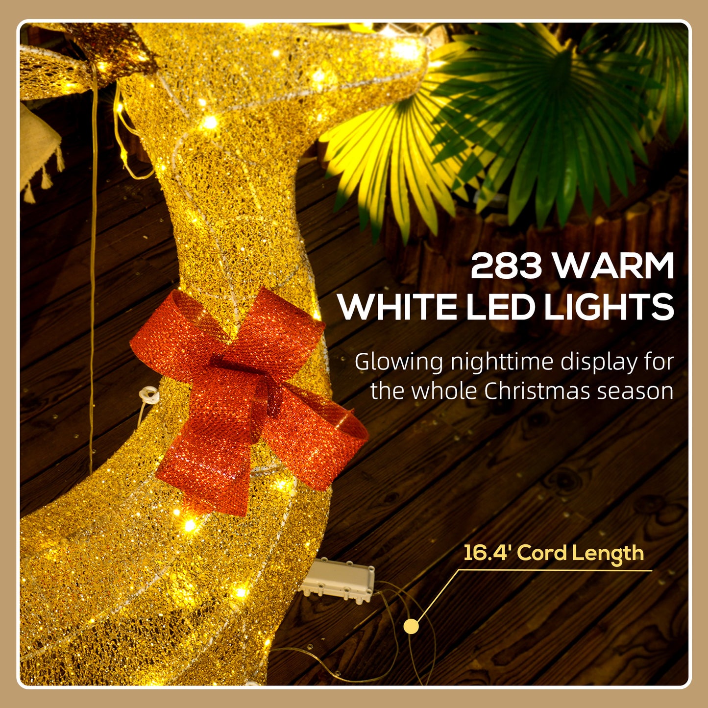 Cleo Contemporary Lighted Christmas Deer