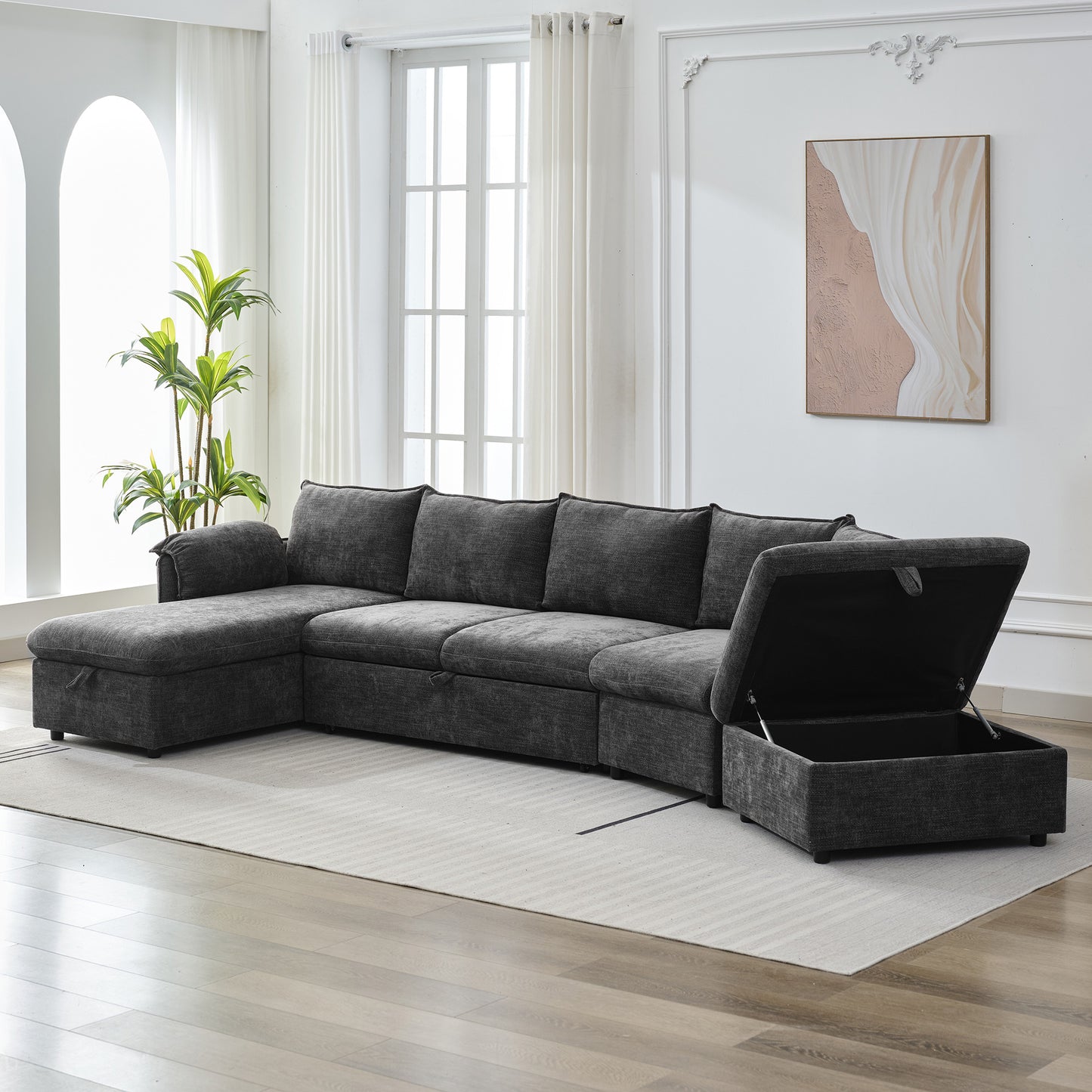 Sonoma Modern Pull-out Couch Sectional