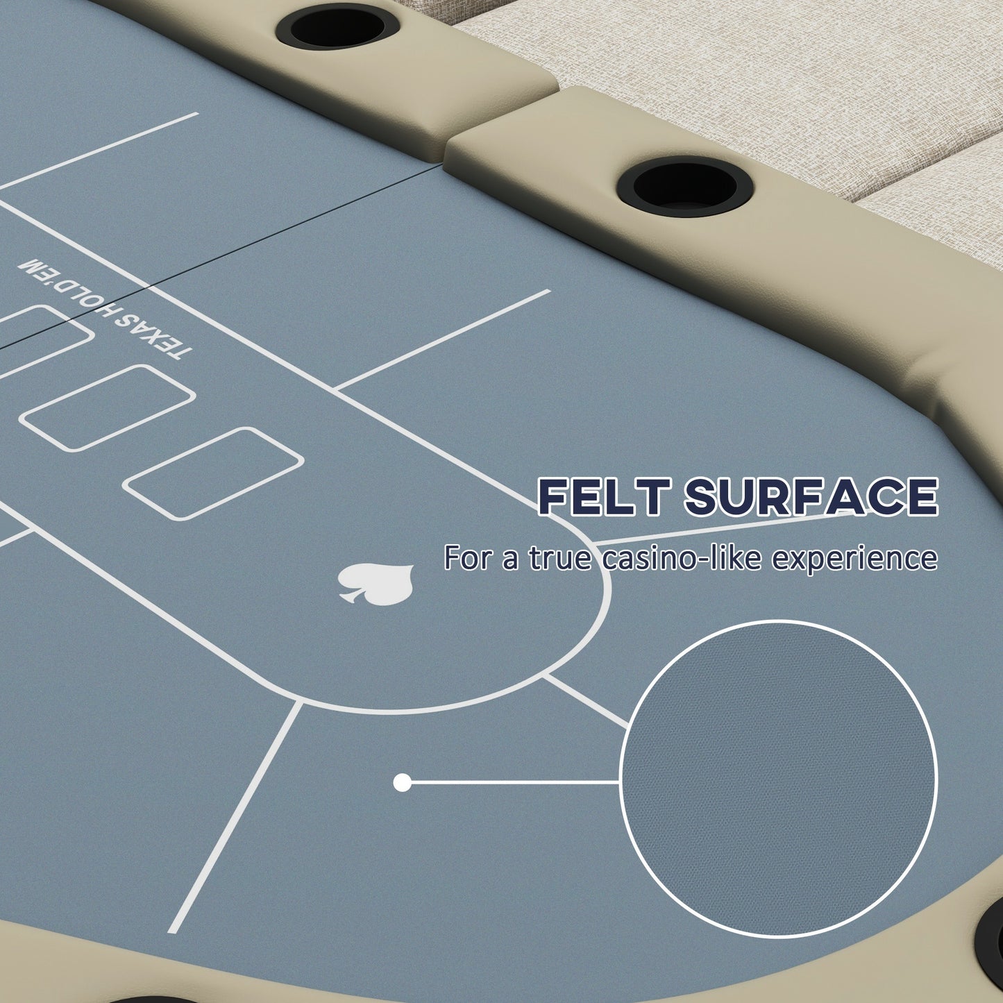 Mission Contemporary Foldable Poker Table