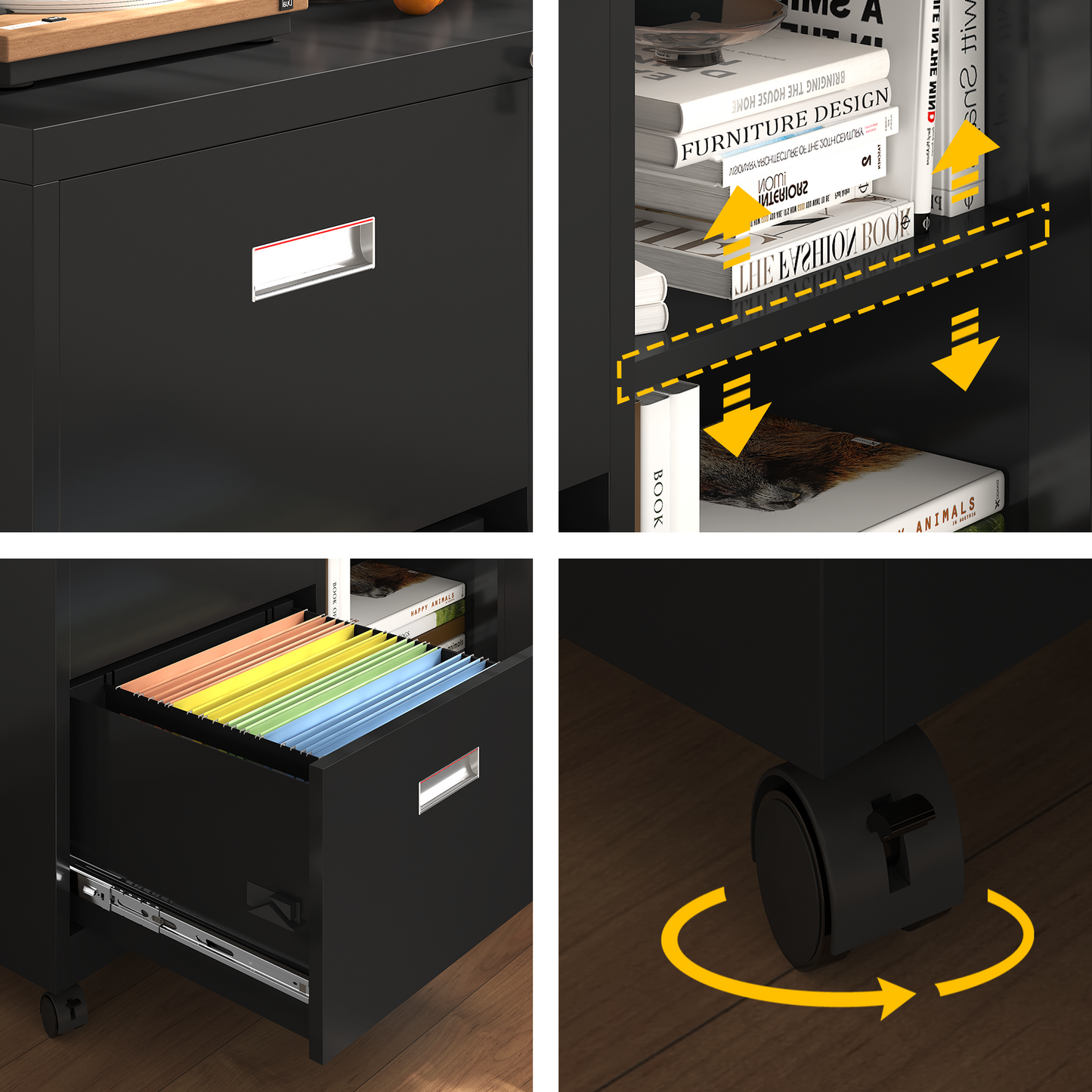 Silverleaf Modern Metal Filing Cabinet Lock