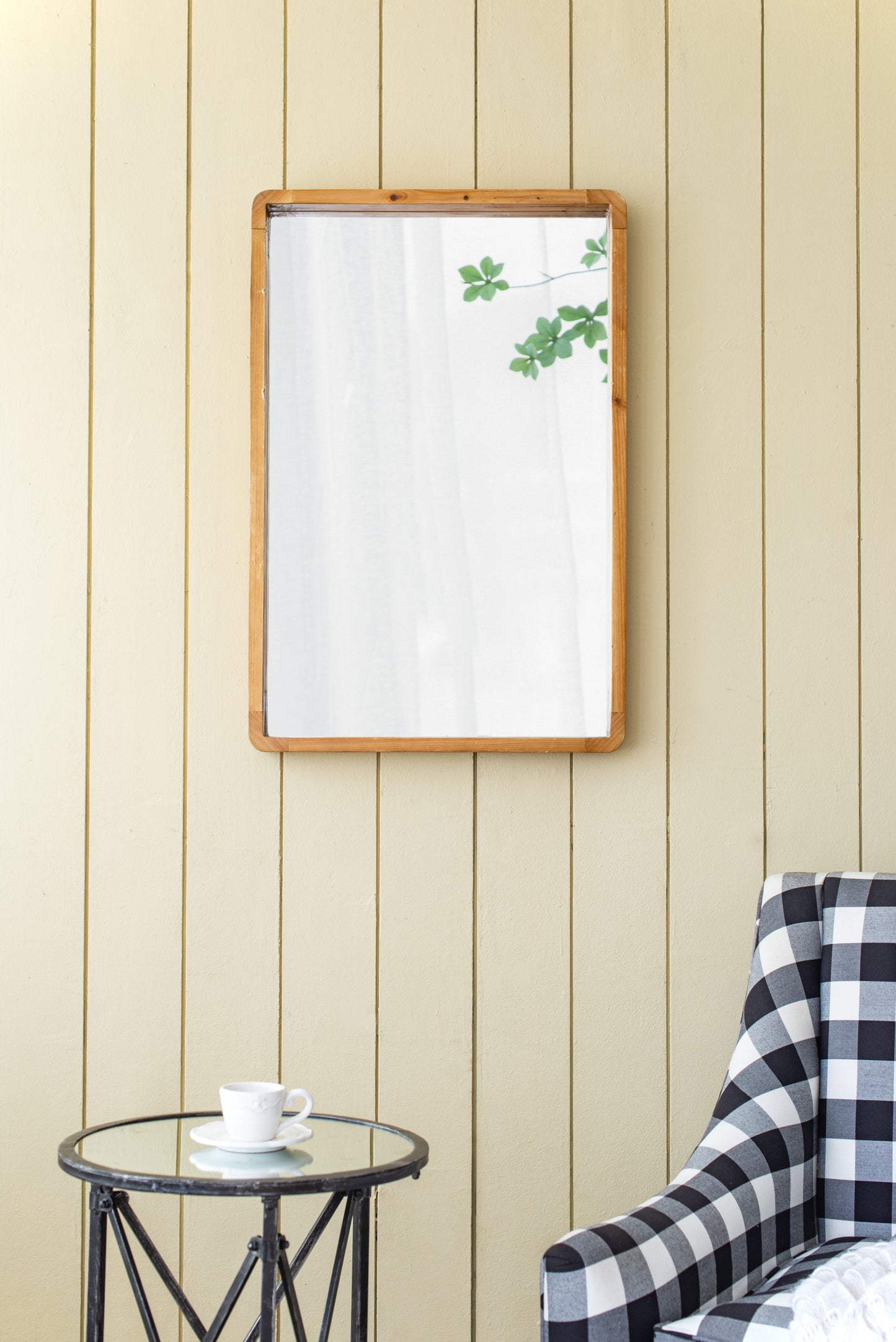 Kingsly Craftsman Farmhouse Wooden Mirror