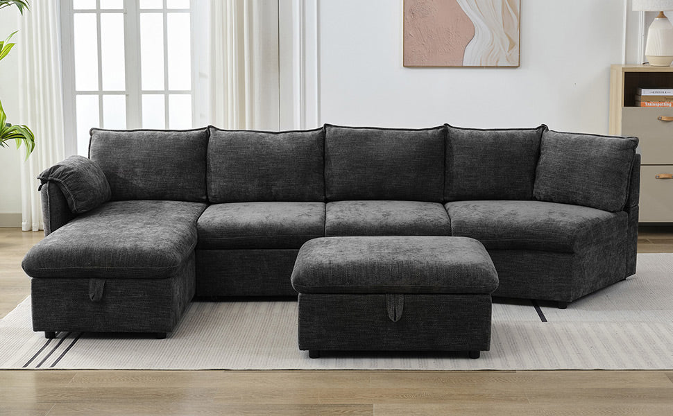 Sonoma Modern Pull-out Couch Sectional