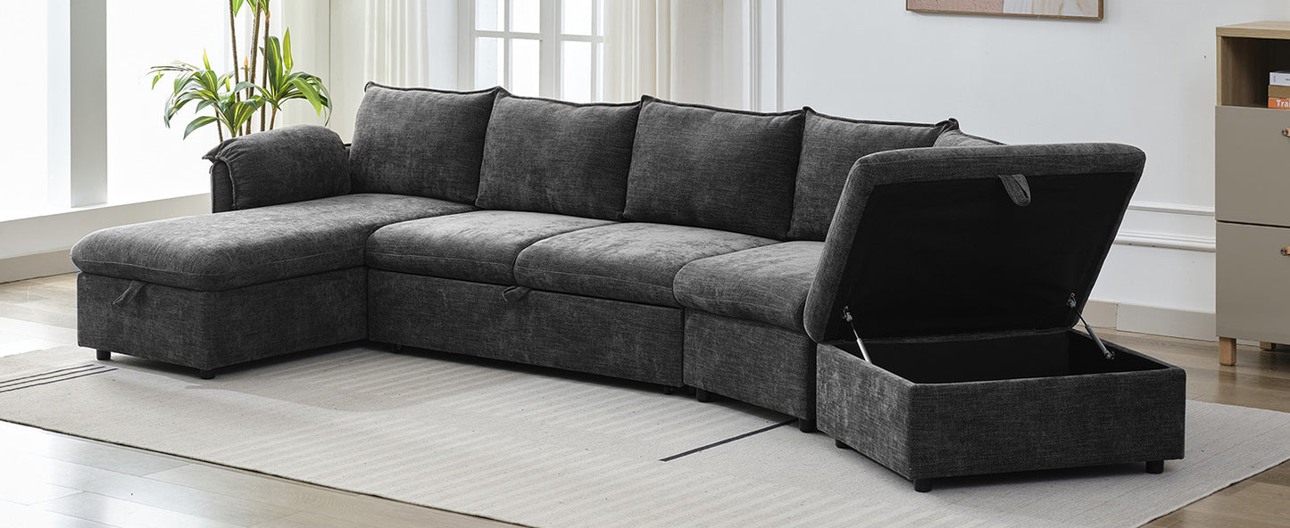 Sonoma Modern Pull-out Couch Sectional