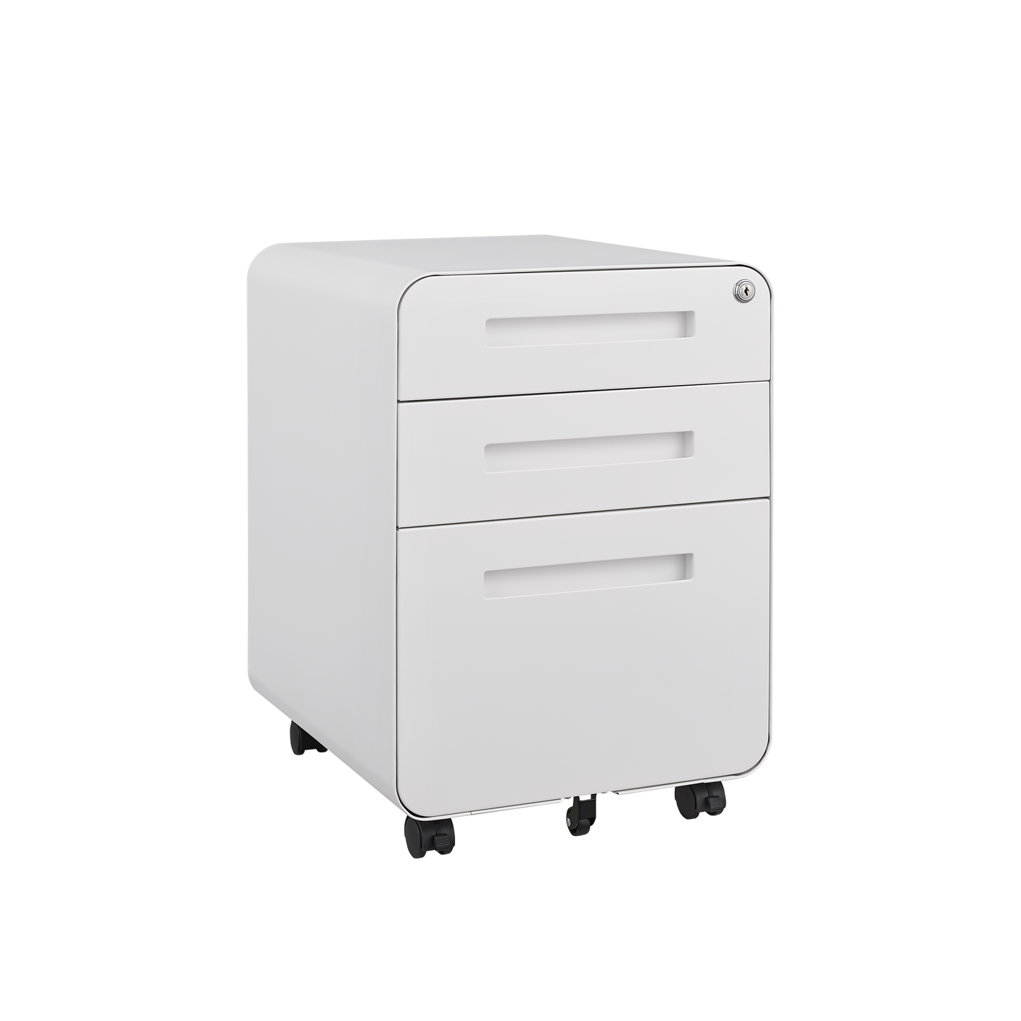Warmsprings Modern Mobile File Cabinet White