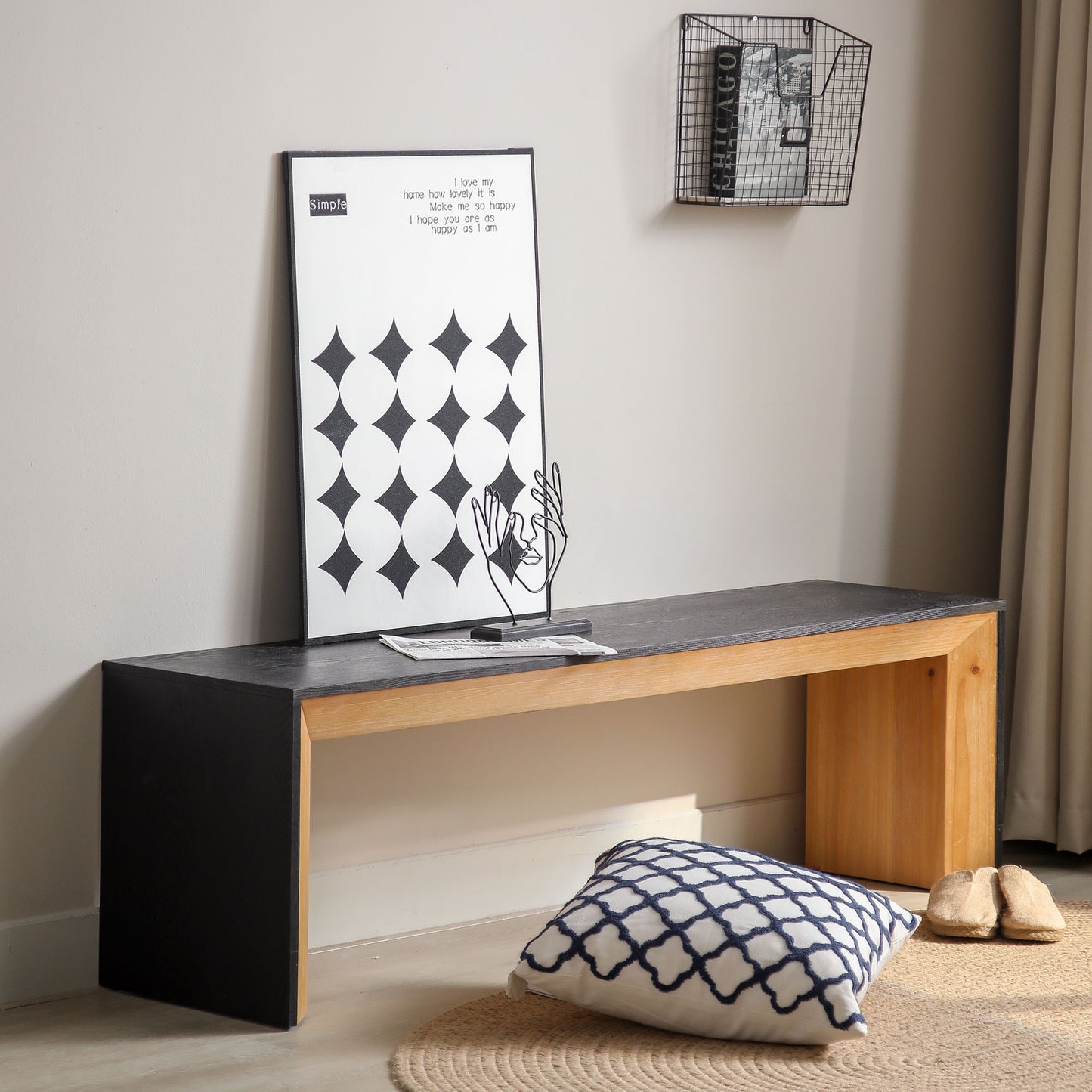 Calista Craftsman Wood Dining Bench