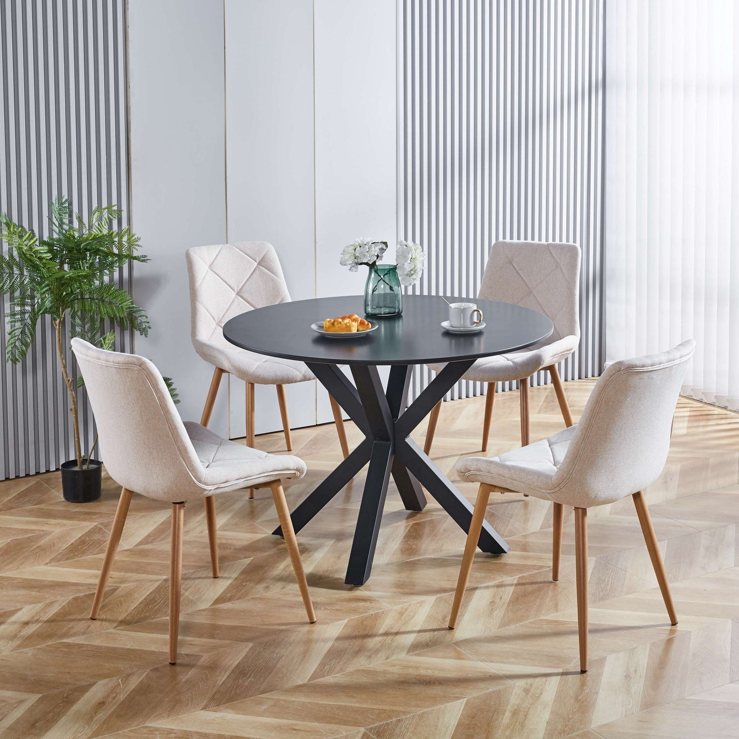 Amity Mid-Century Pedestal Dining Table