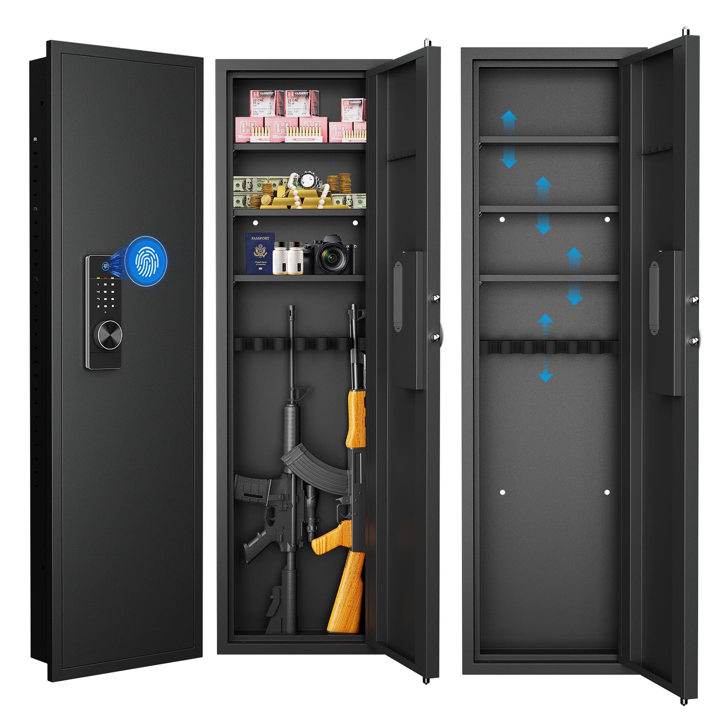 Napa Modern Fingerprint Wall Gun Safe