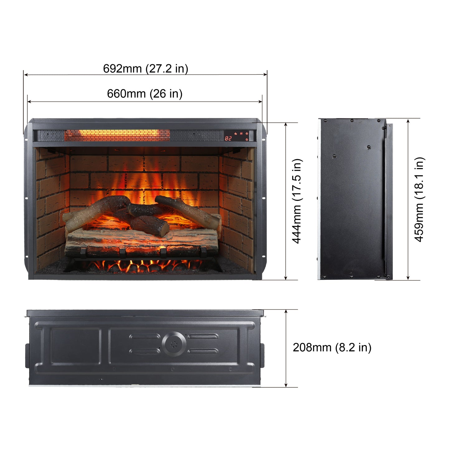 Fitch Modern Electric Fireplace Entertainment Center