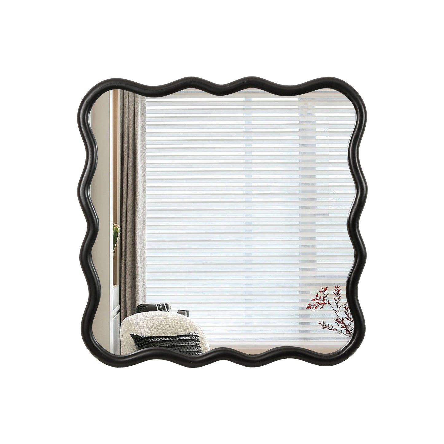 Luz Contemporary Wavy Mirror