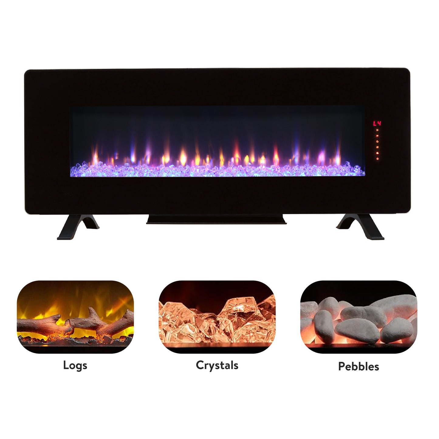 Irvington Modern Curved Wall Electric Fireplace