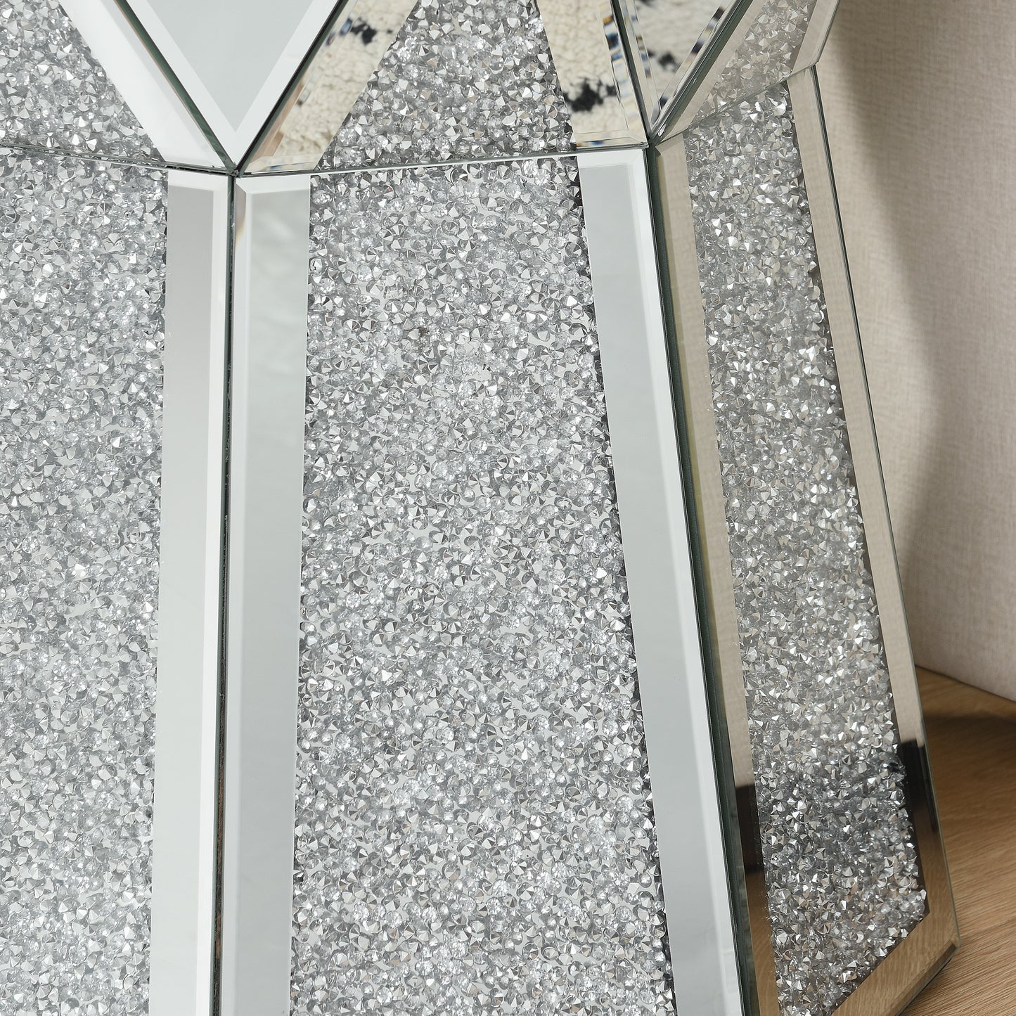 Justo Contemporary Crystal Polygon Coffee Table