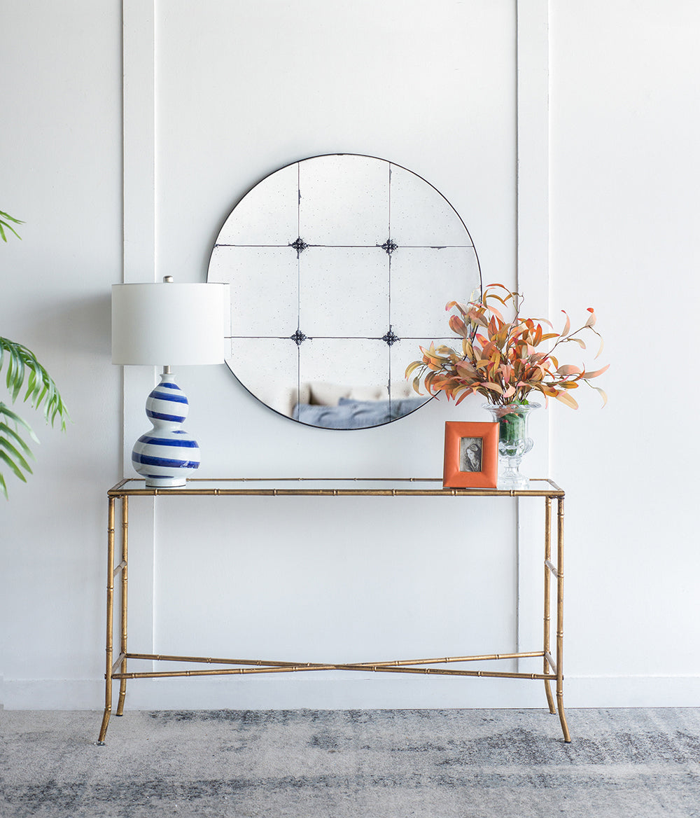 Silverleaf Traditional Antique Glass Wall Mirror
