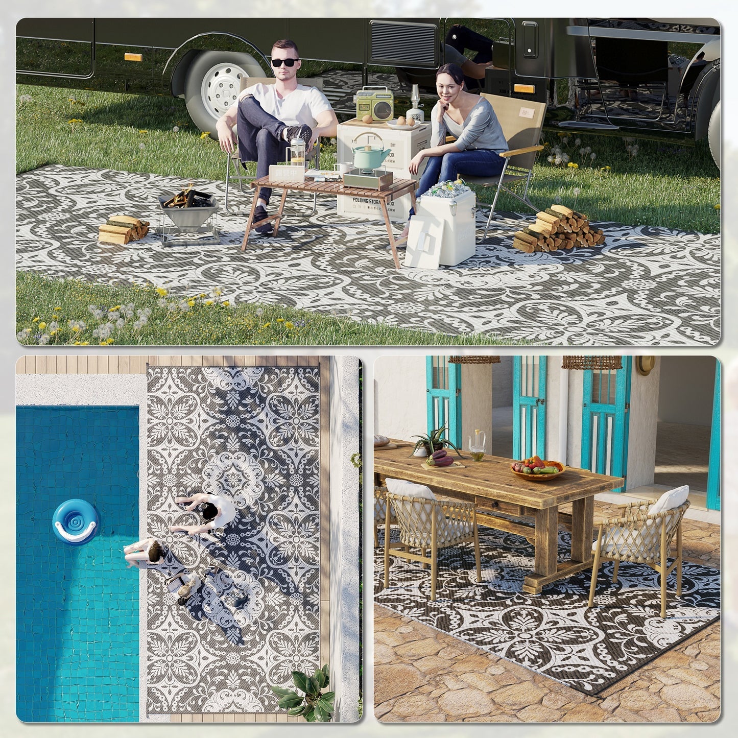Centerville Contemporary Reversible Outdoor Rug