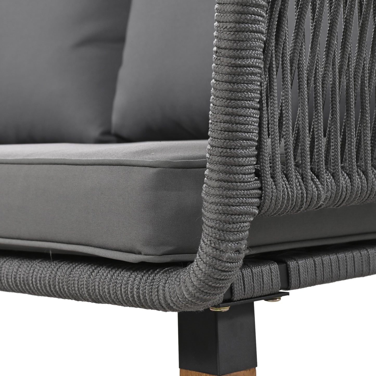 Calista Contemporary Outdoor Acacia Patio Set