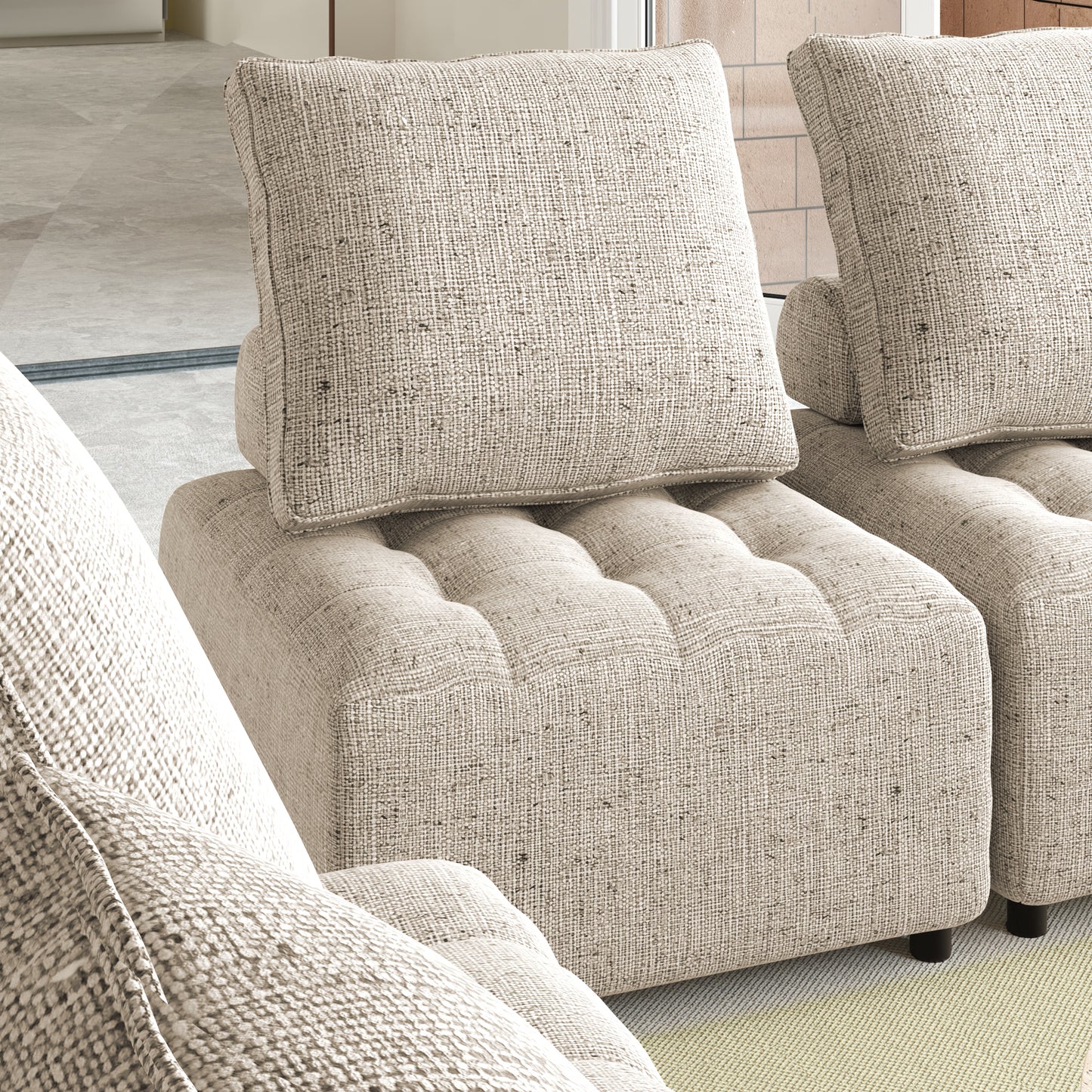 Justo Modern Aluminum Outdoor Sofa