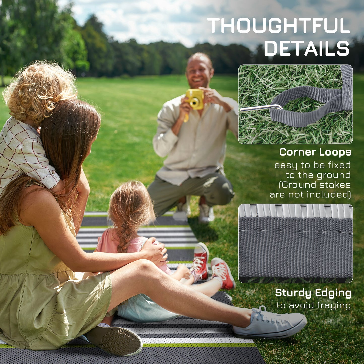 Fremont Modern Reversible Outdoor Rug Carpet