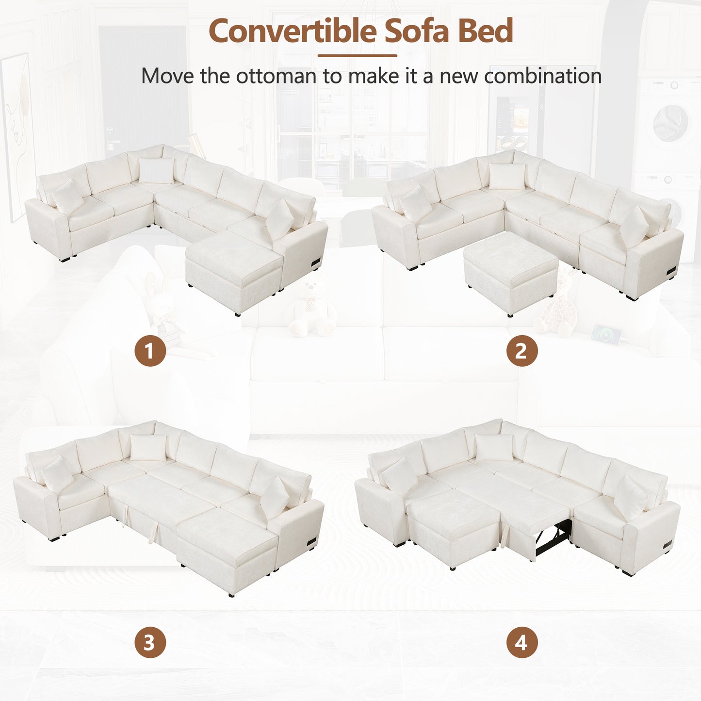 Westport Modern Sectional Sofa Sleeper