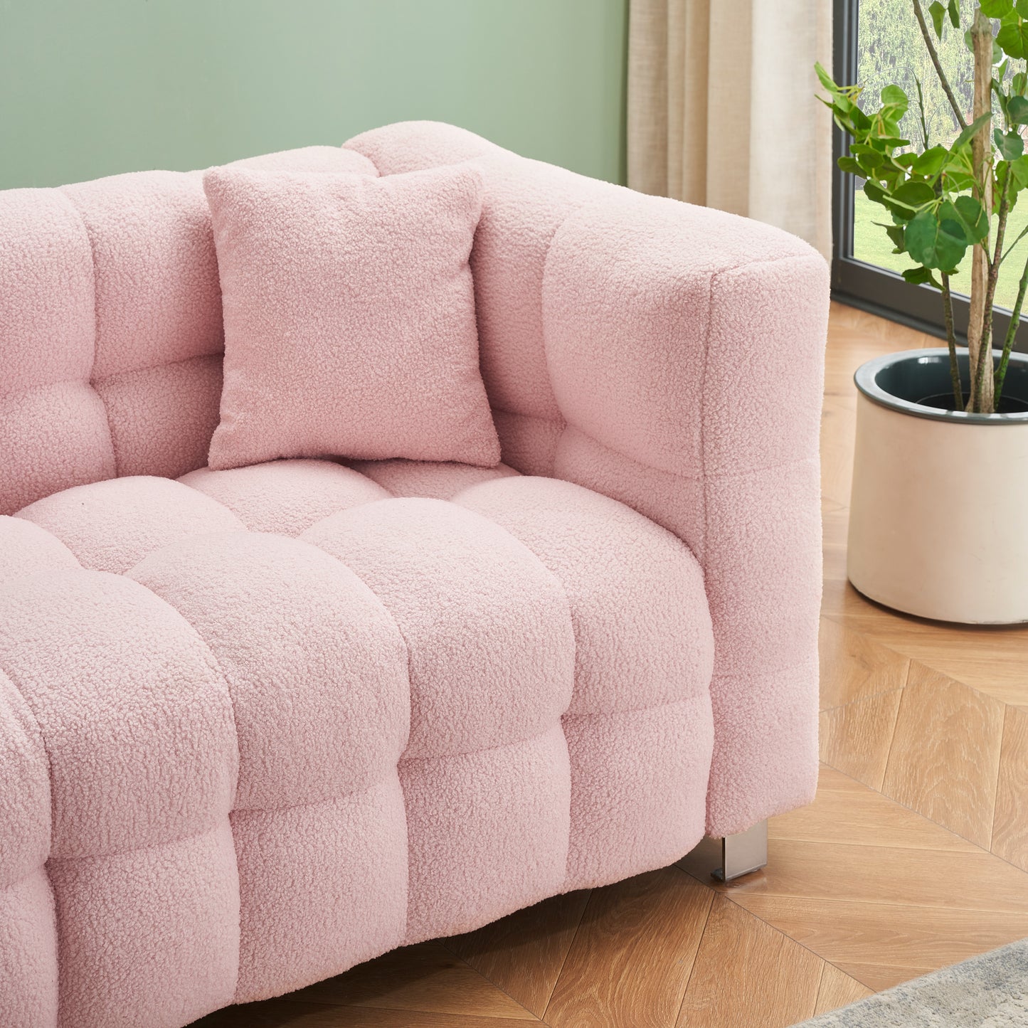 Luz Modern Teddy Fleece Sofa