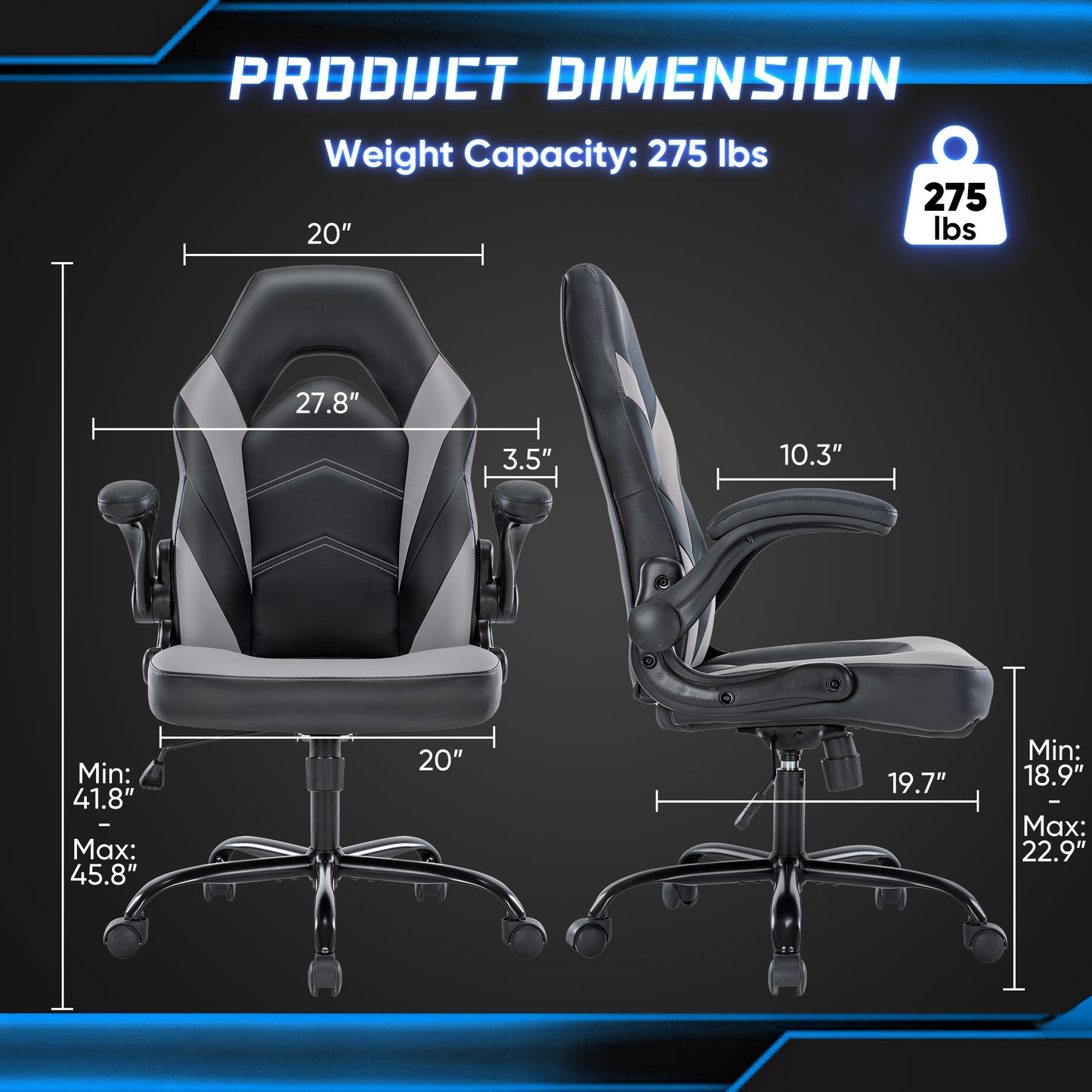 Lazzareschi Modern Lumbar Ergonomic Office Chair