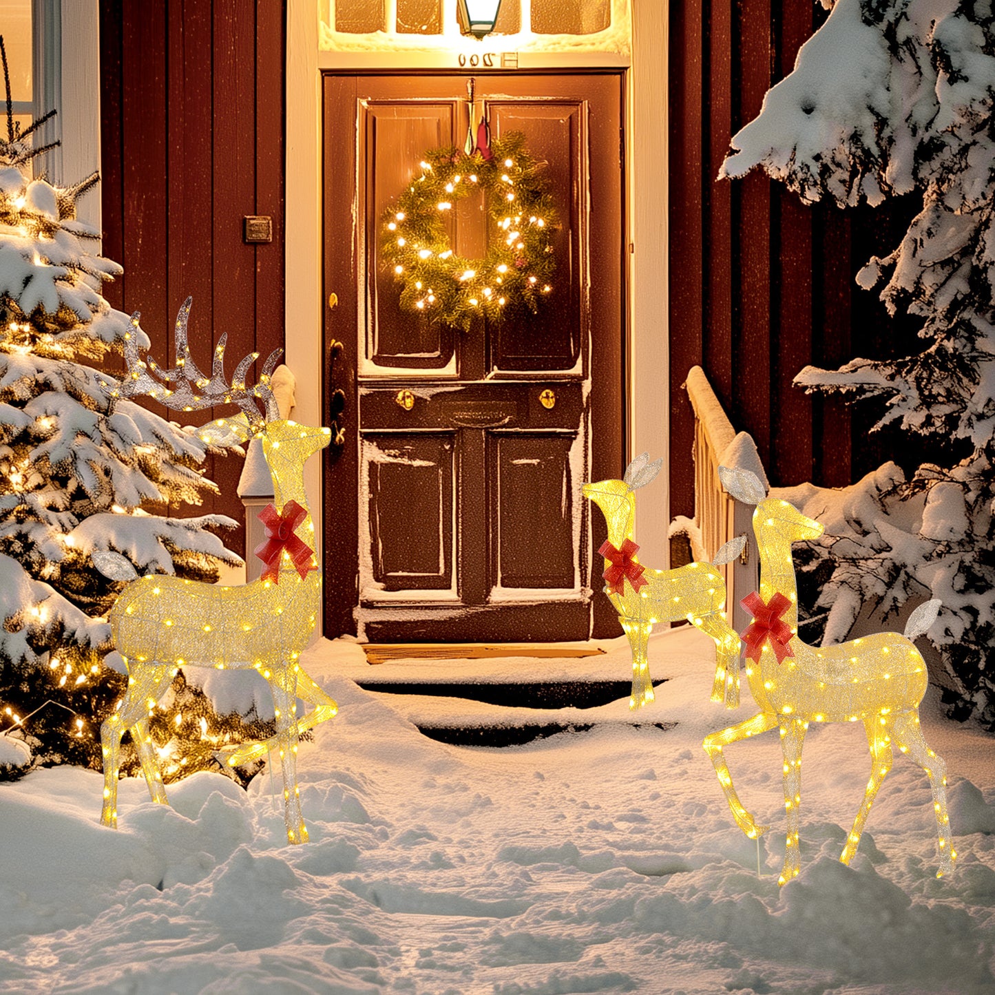 Cleo Contemporary Lighted Christmas Deer