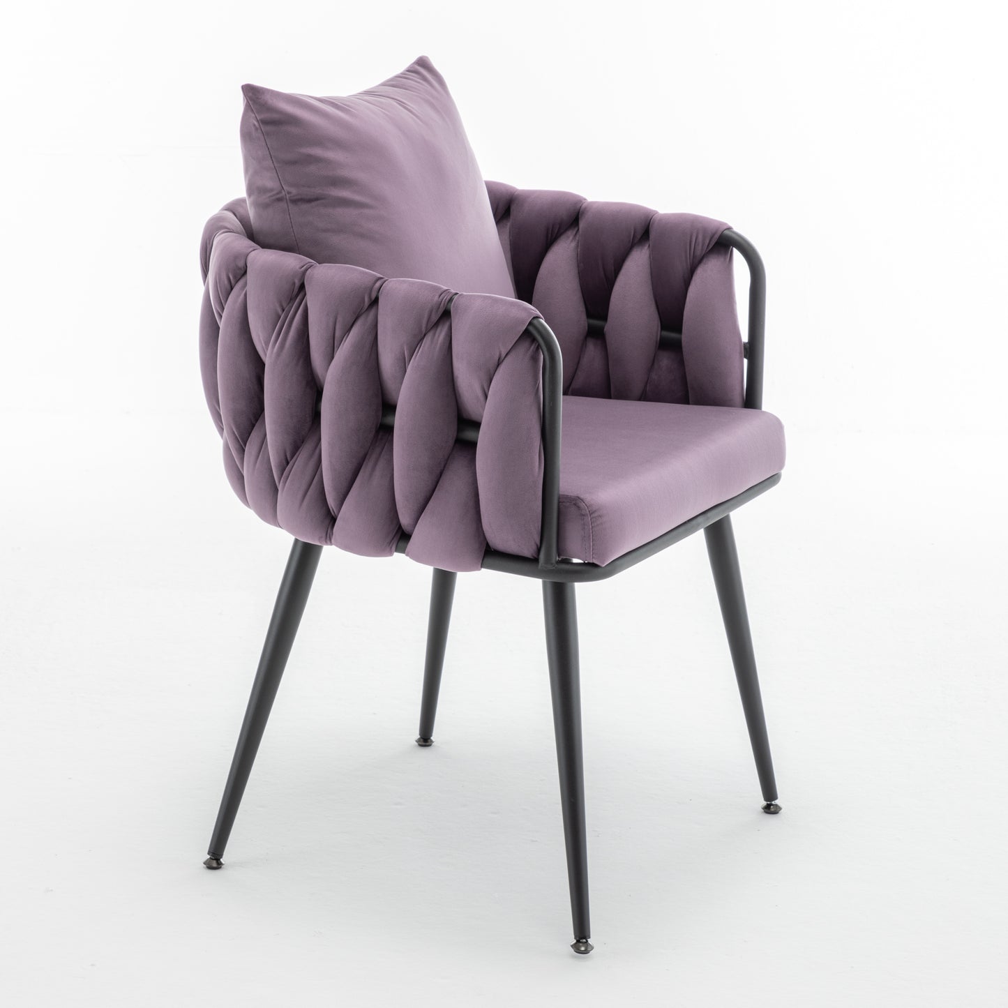 Marites Modern Velvet Weaving Dining Chairs Set