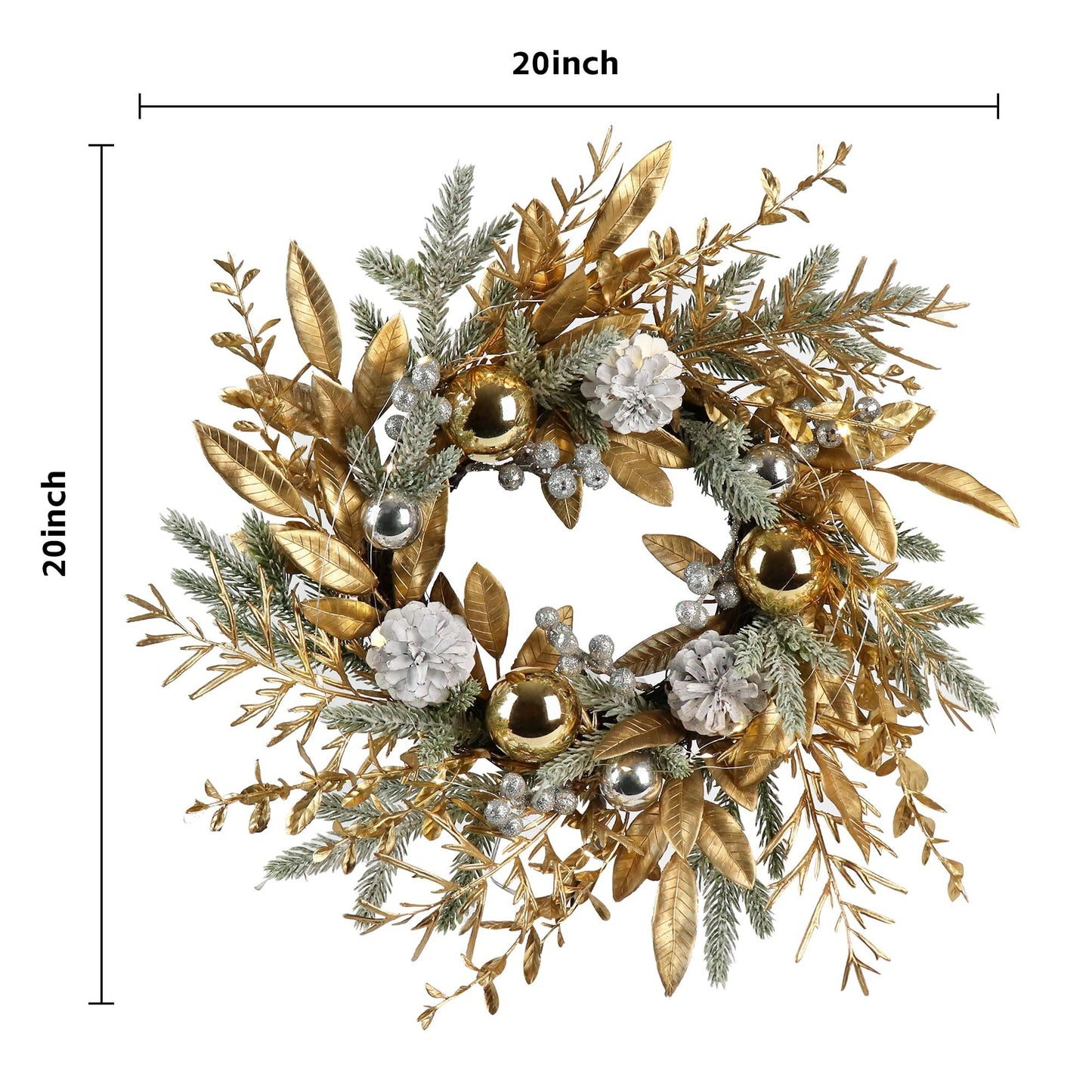 Fitch Contemporary Lights Christmas Wreath