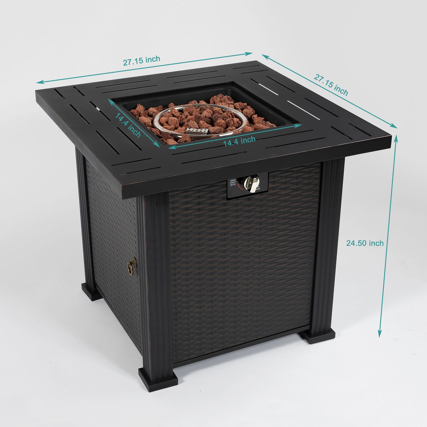 Warmsprings Contemporary Fire Pit Table
