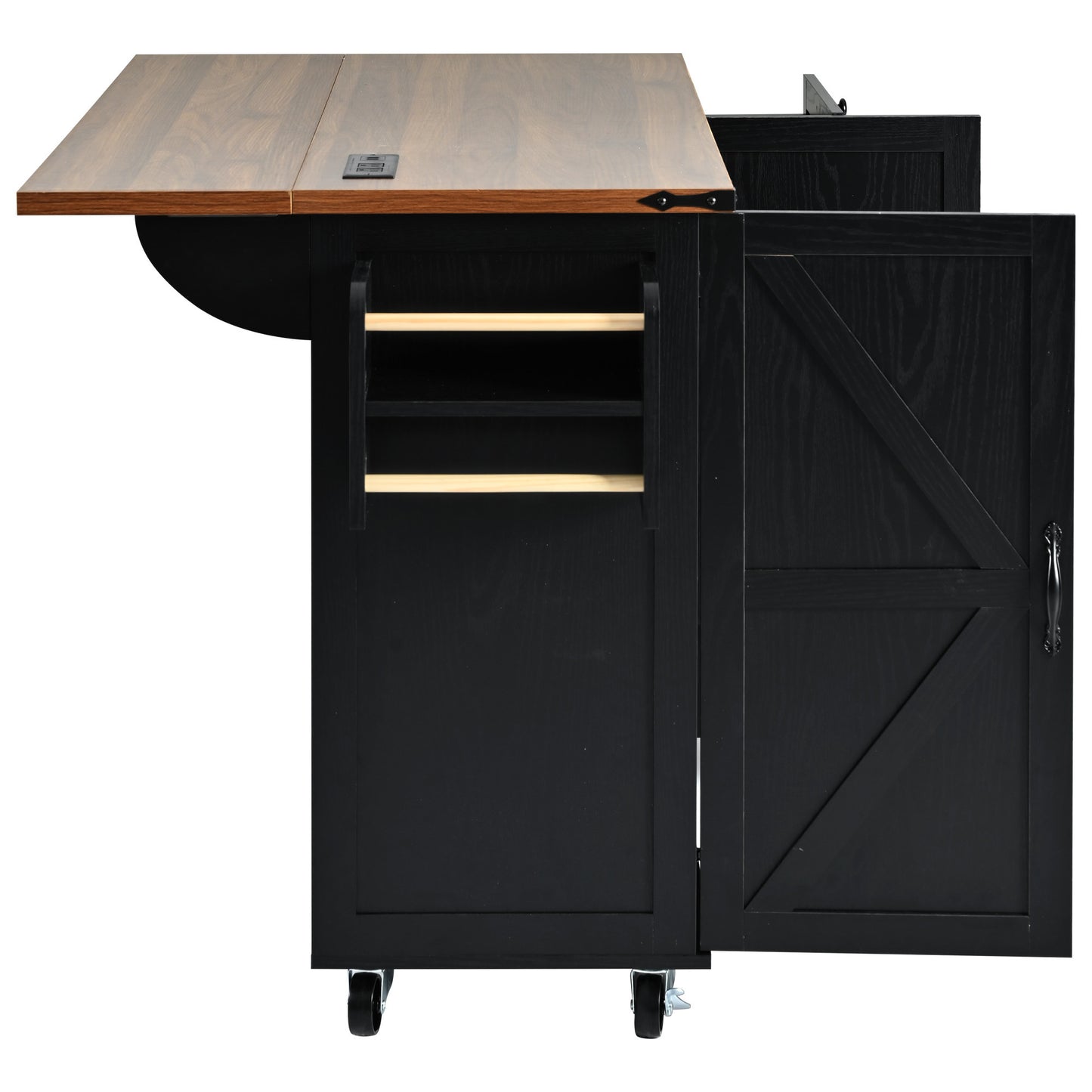 Westport Modern Farmhouse Rolling Kitchen Cart