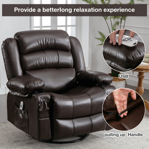 Mission Modern Massage Swivel Recliner Chair
