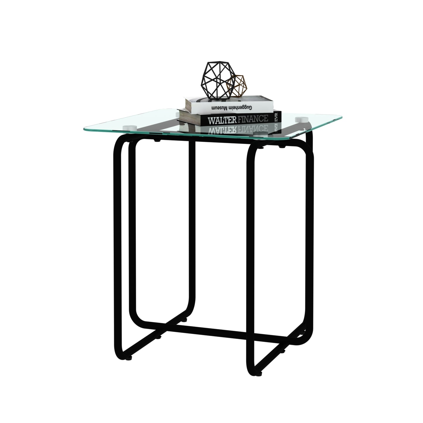 Westport Modern Tempered Glass Side Table