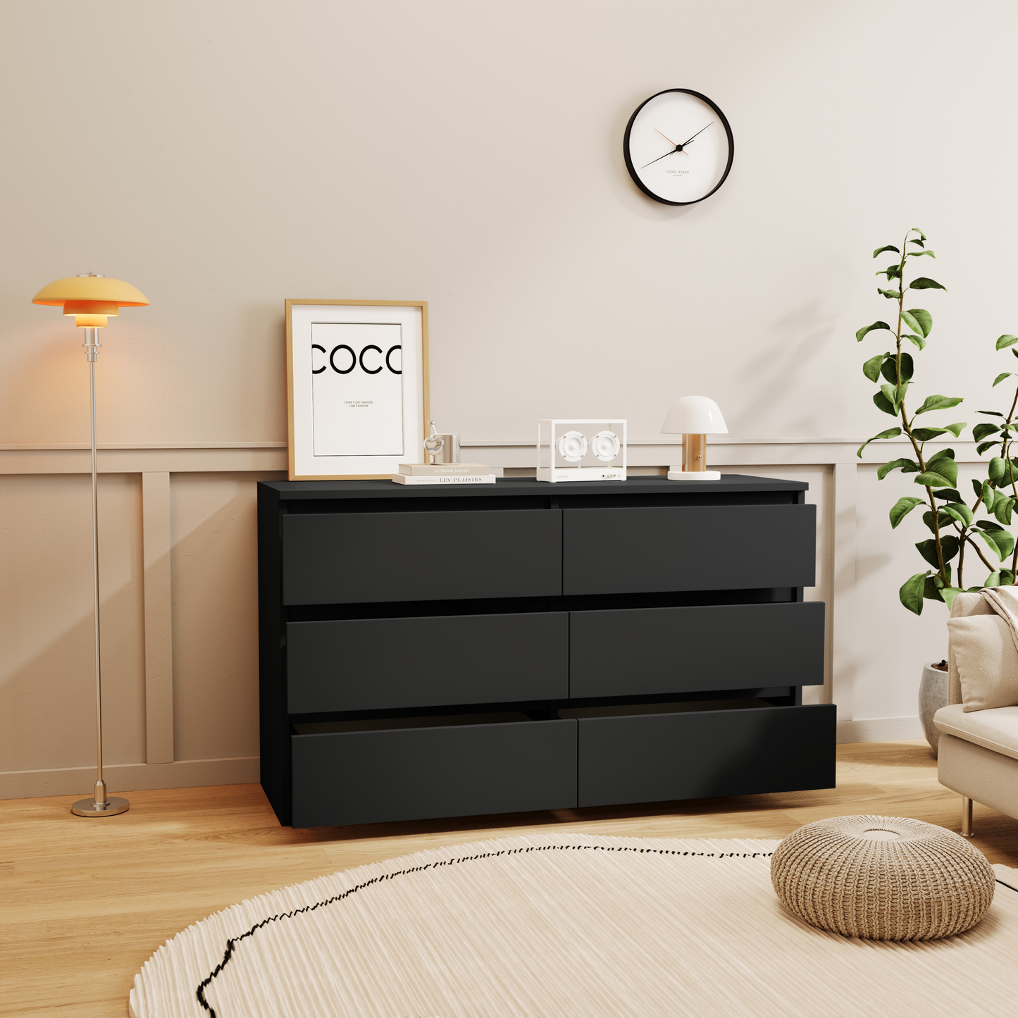 Calista Contemporary Large Chest of Drawers