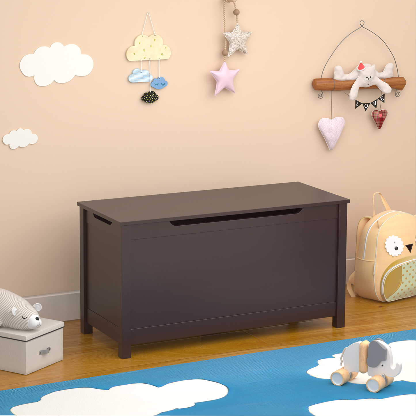 Luz Craftsman Wooden Toy Storage Box