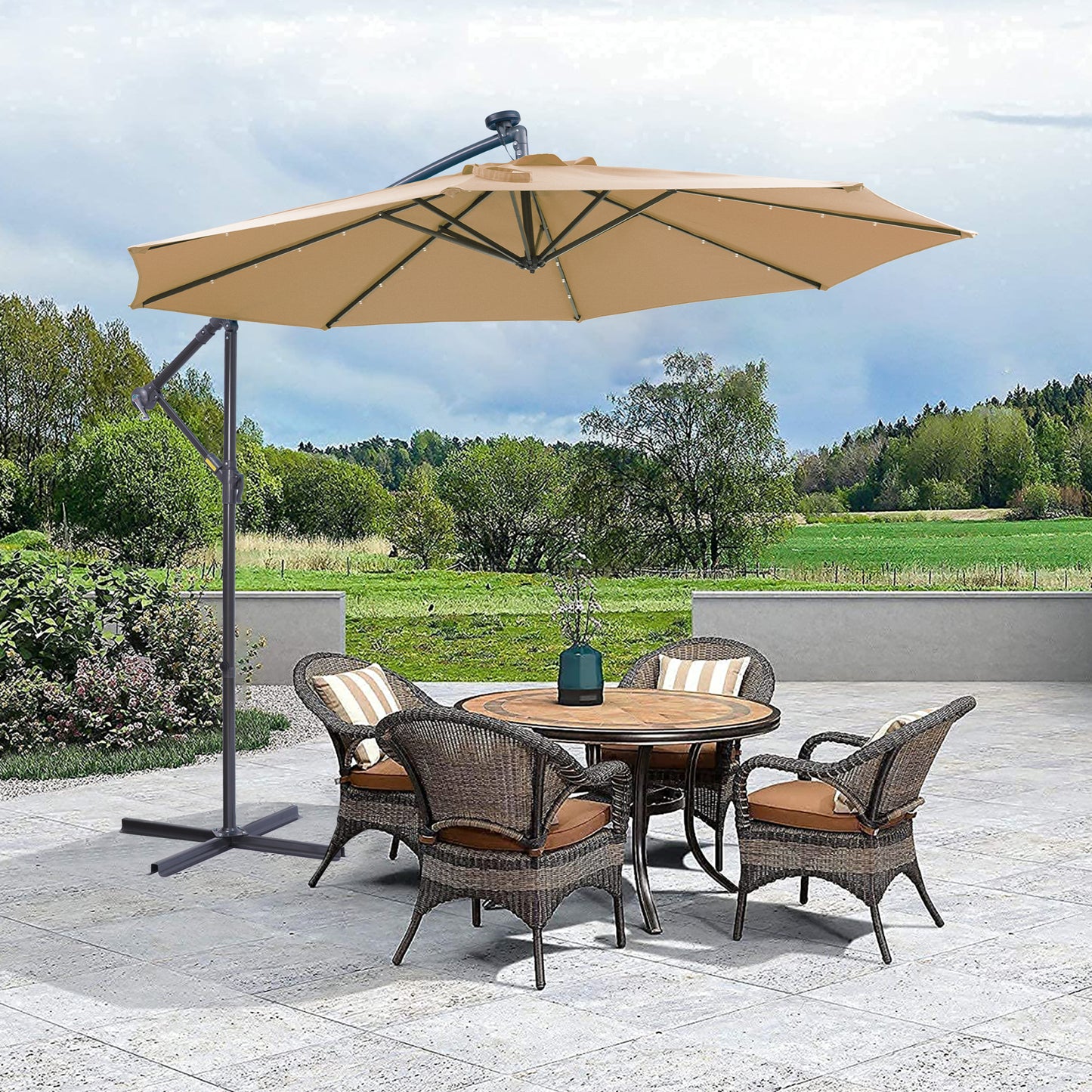 Lula Contemporary Solar Patio Umbrella