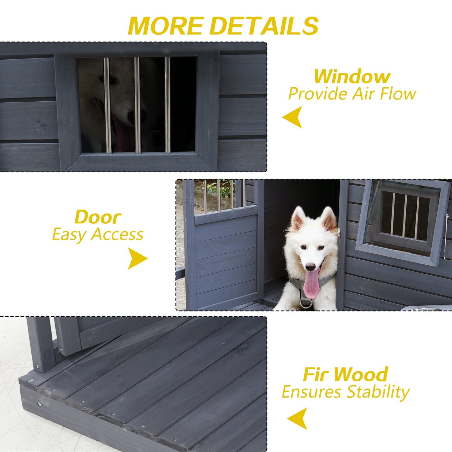 Justo Craftsman Solid Wood Doghouse