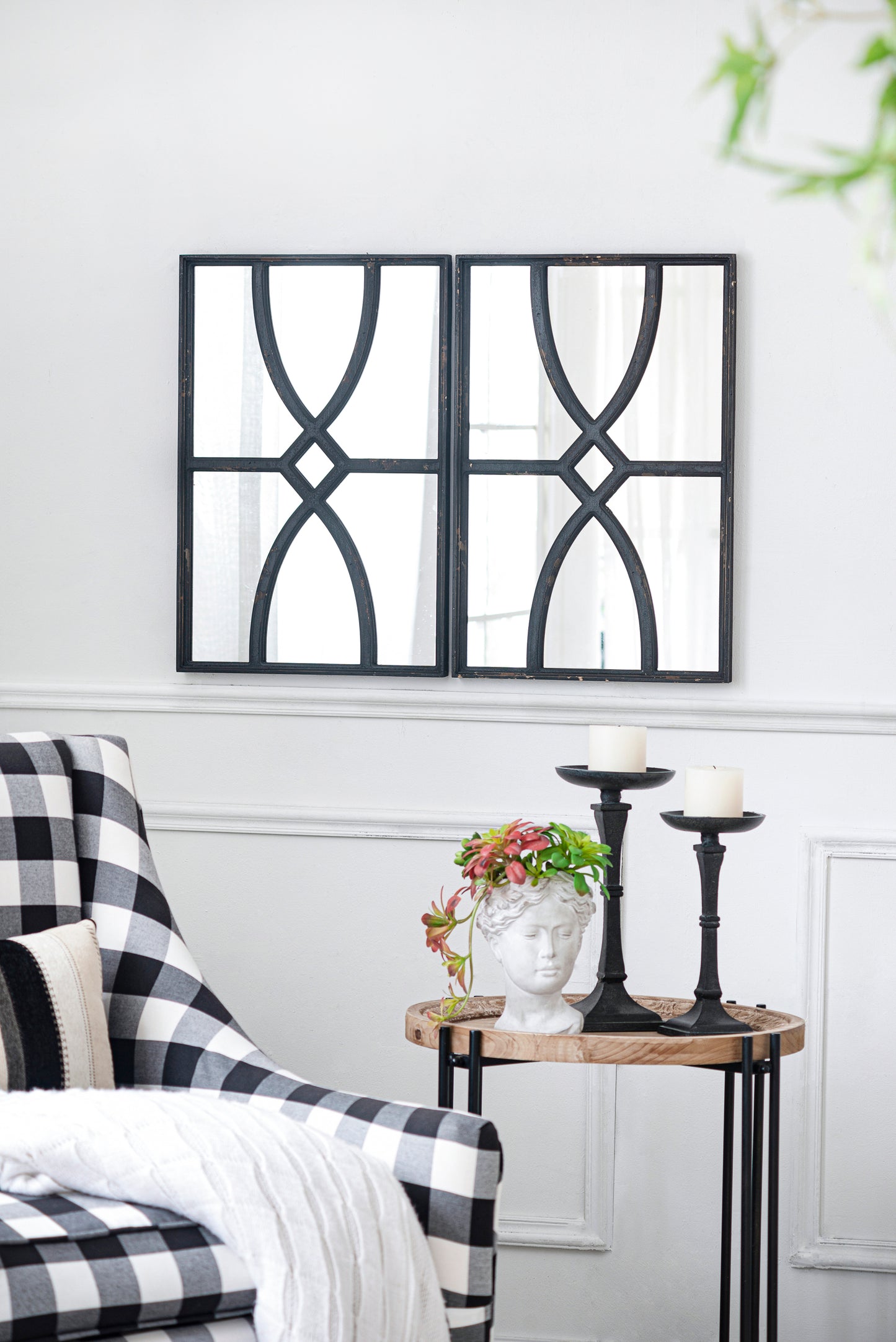 Lazzareschi Craftsman Wooden Wall Mirror