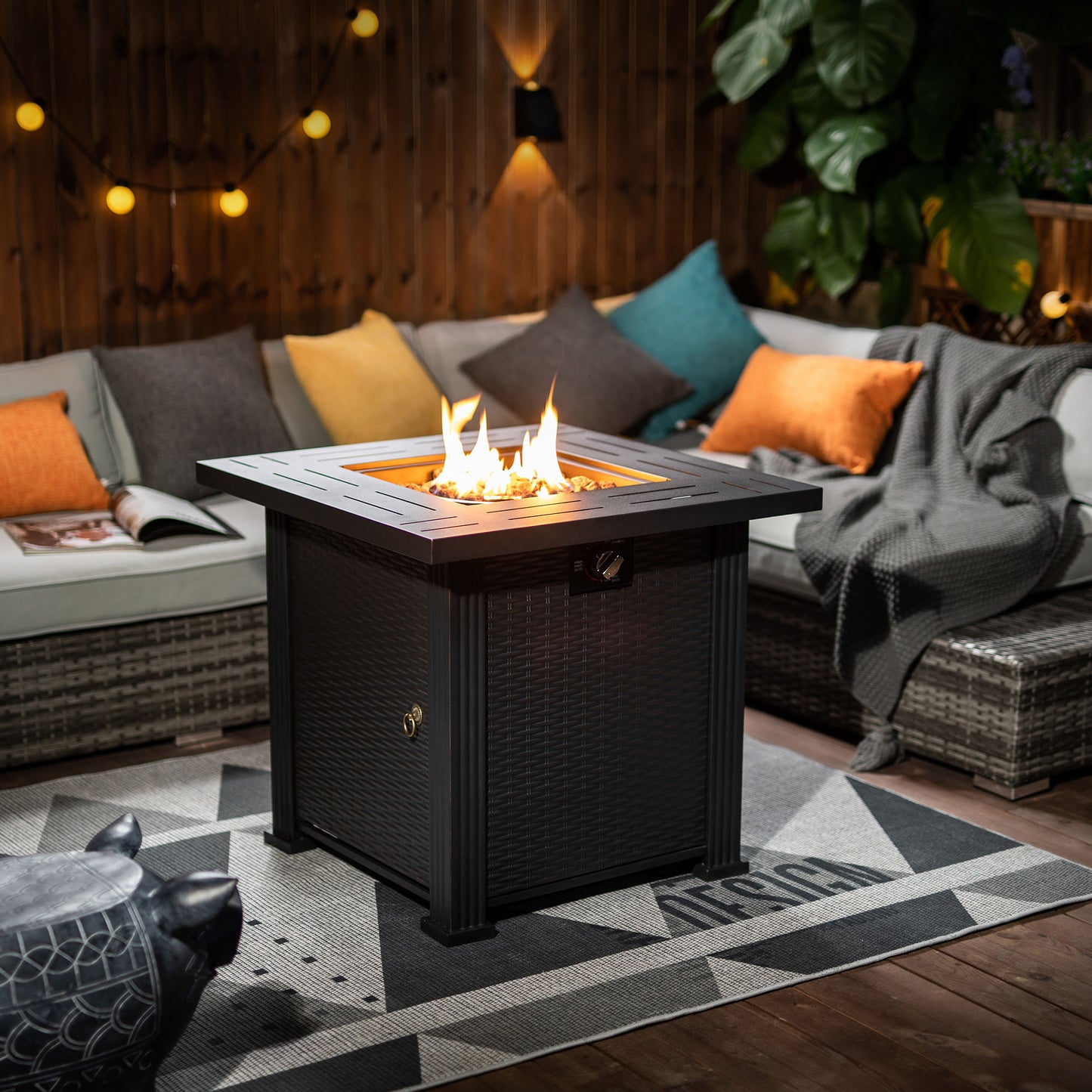 Warmsprings Contemporary Fire Pit Table