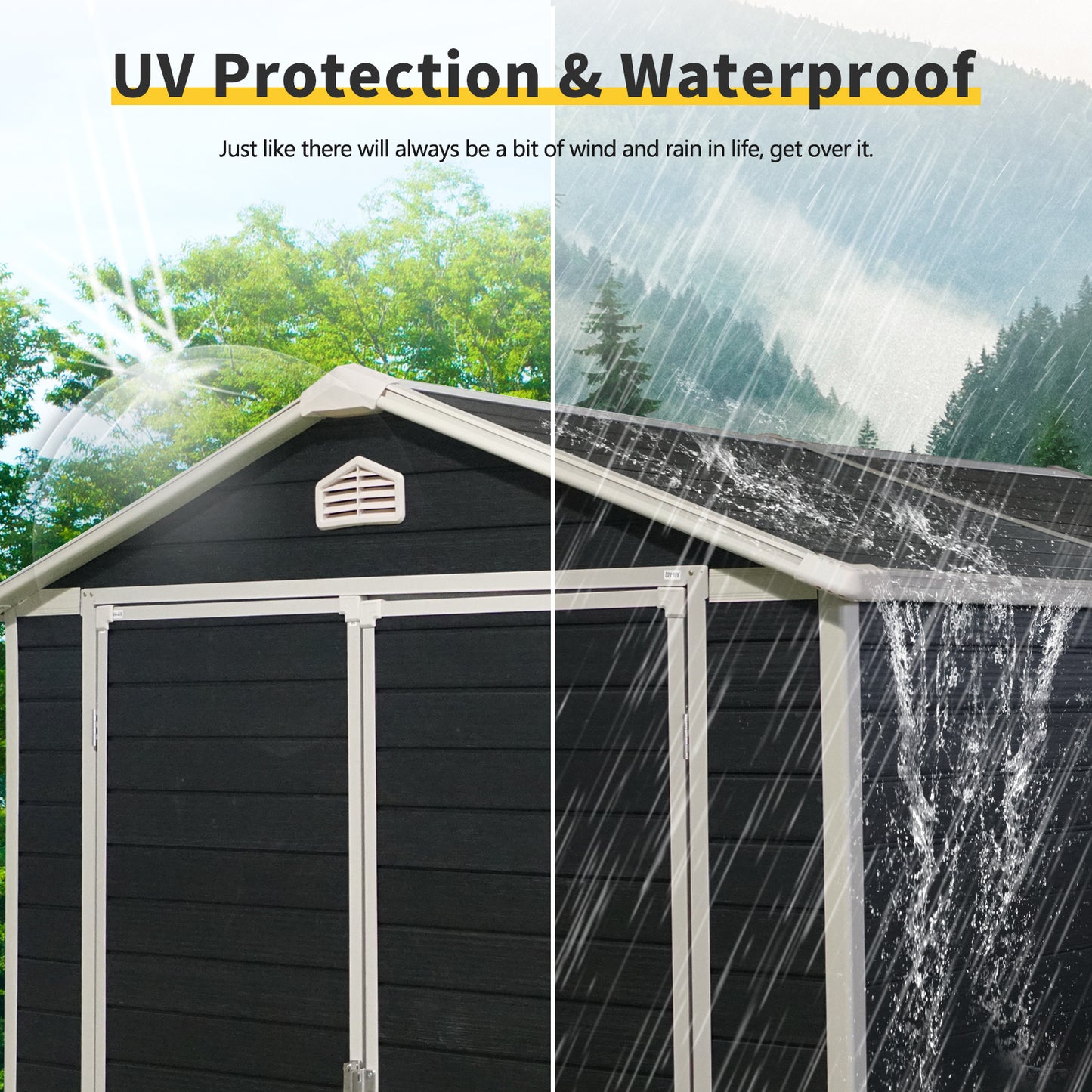 Warmsprings Industrial Resin Outdoor Storage Shed