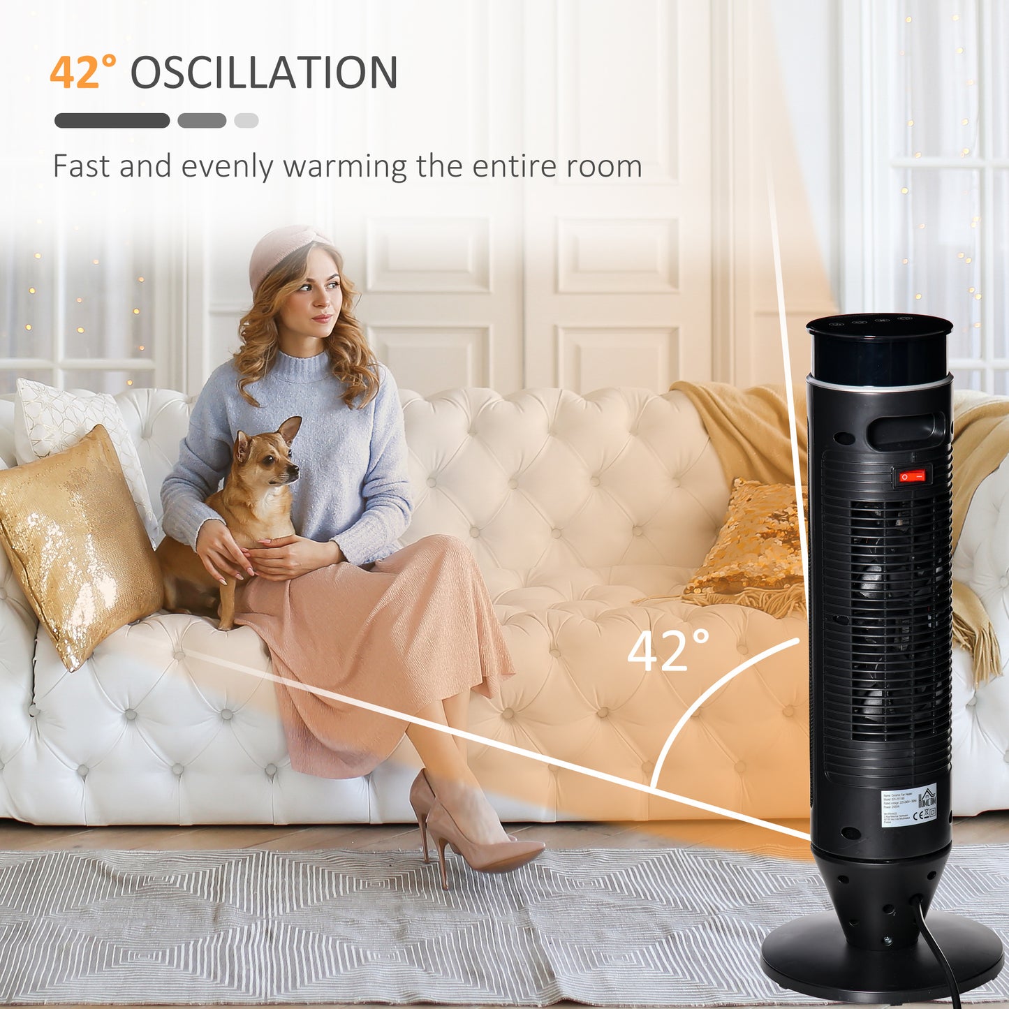 Lazzareschi Contemporary Tower Dual Heater