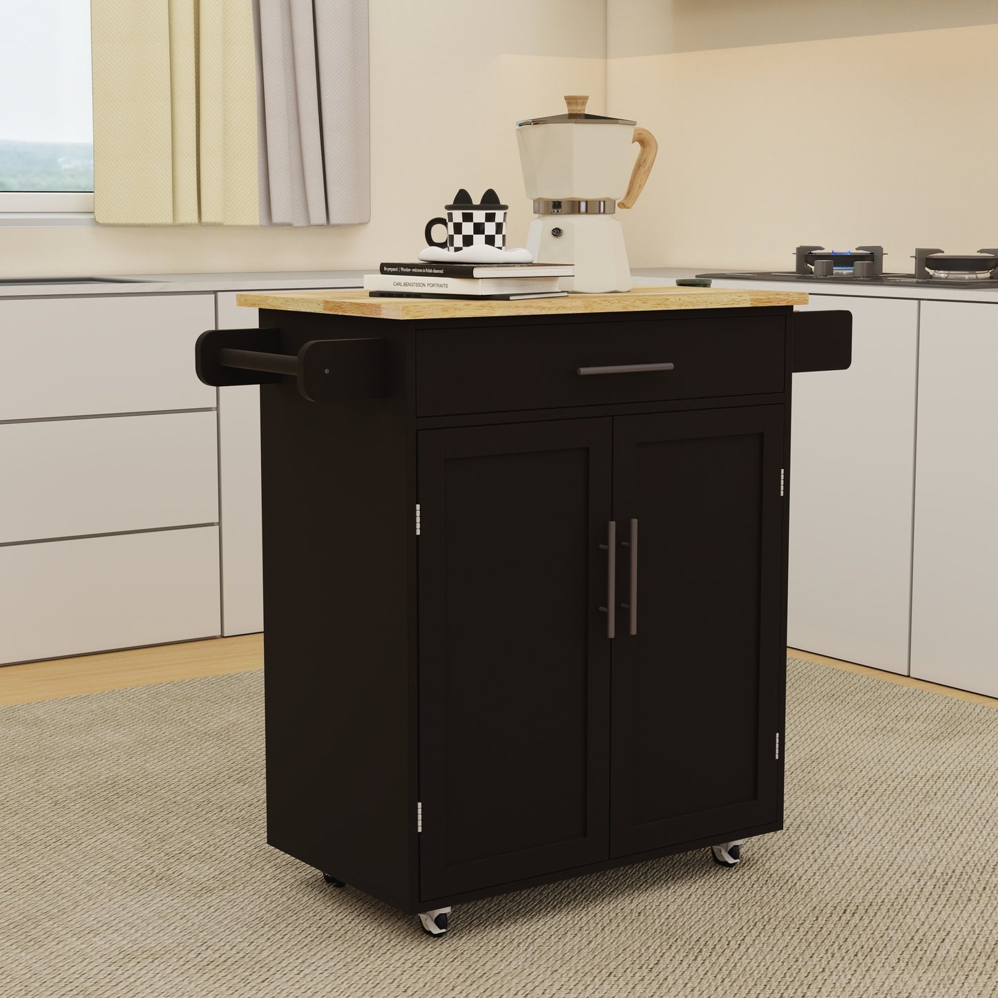 Marites Modern Rolling Kitchen Cart