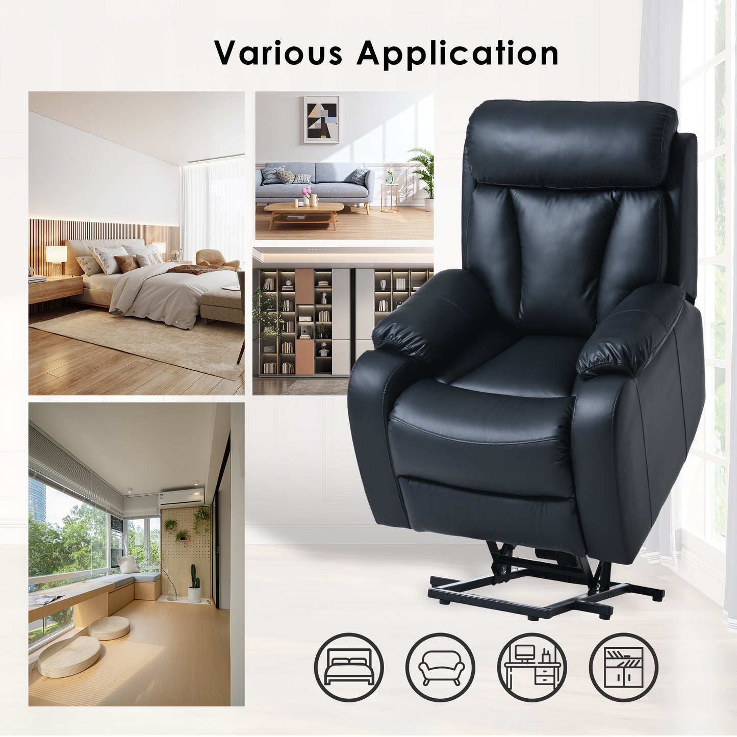 Healdsburg Modern Electric Power Recliner Chair