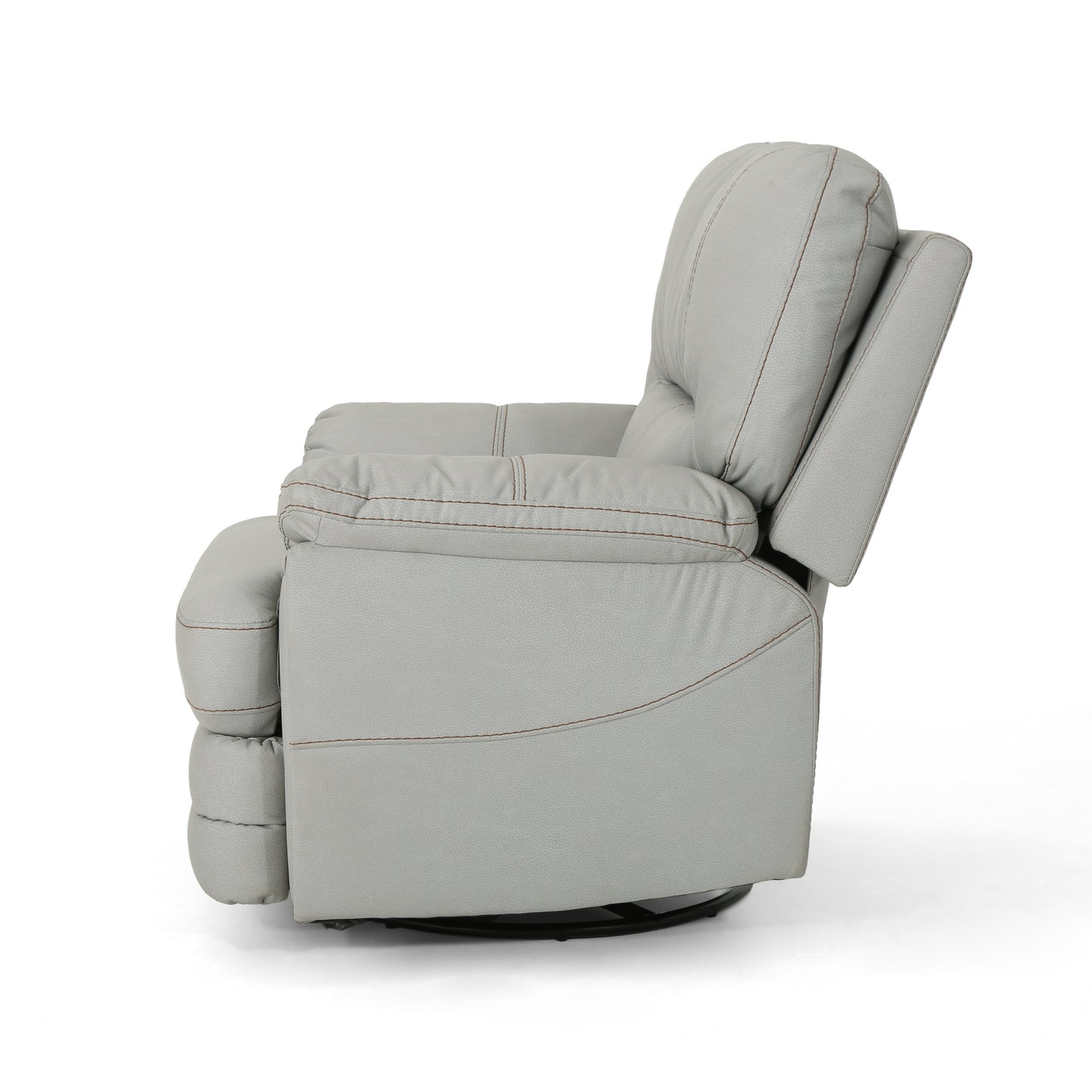 Cleo Mid-Century Faux Leather Power Recliner