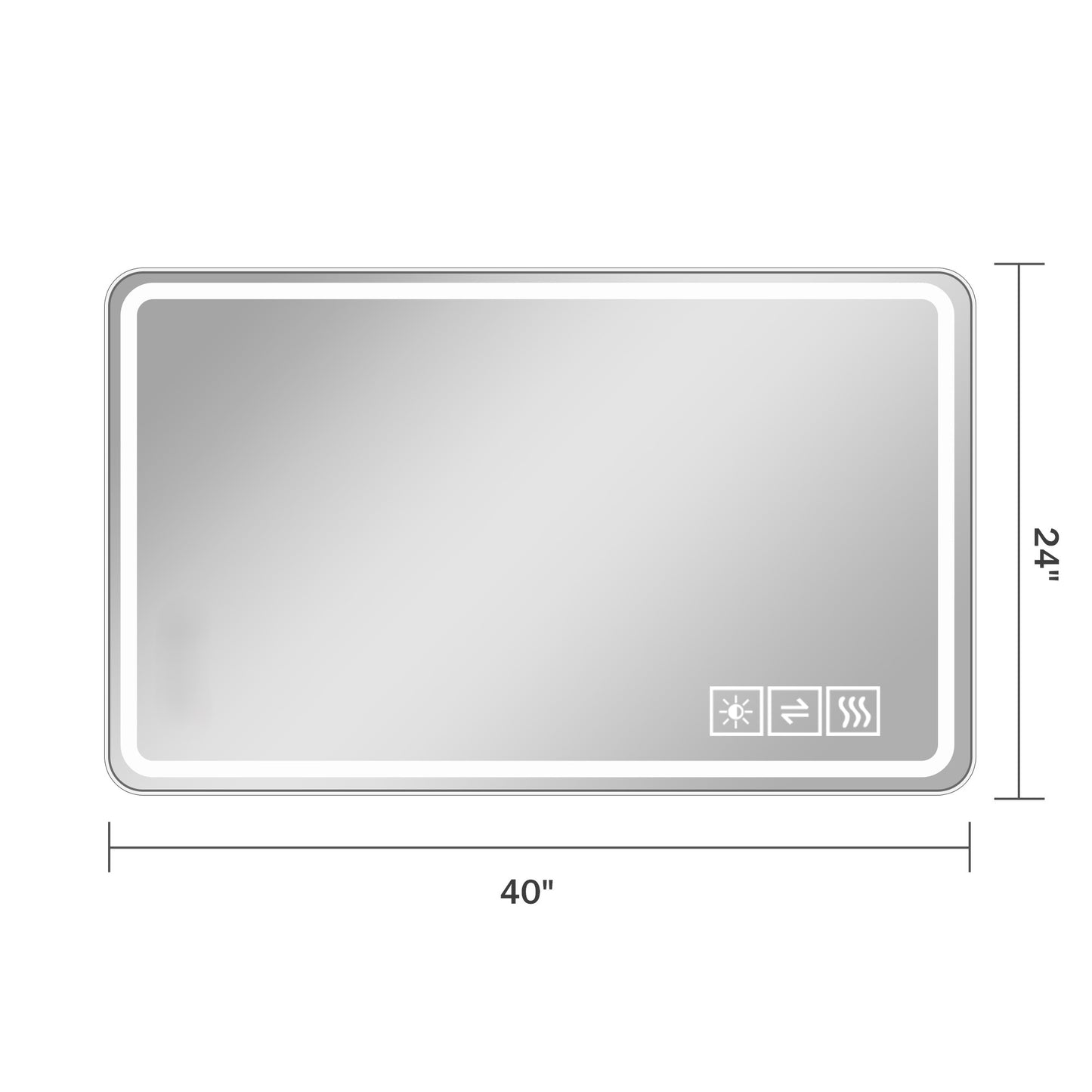 Jiron Modern LED Frameless Vanity Mirror