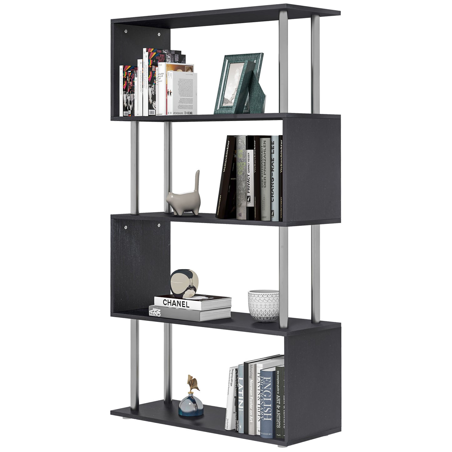 Lazzareschi Modern S-Shaped Bookcase