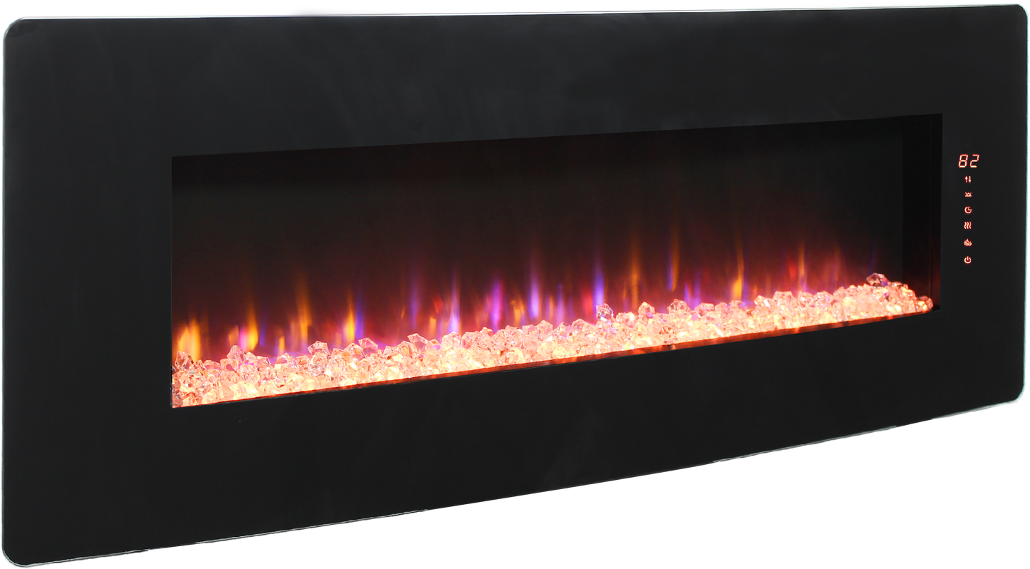 Irvington Modern Curved Wall Electric Fireplace